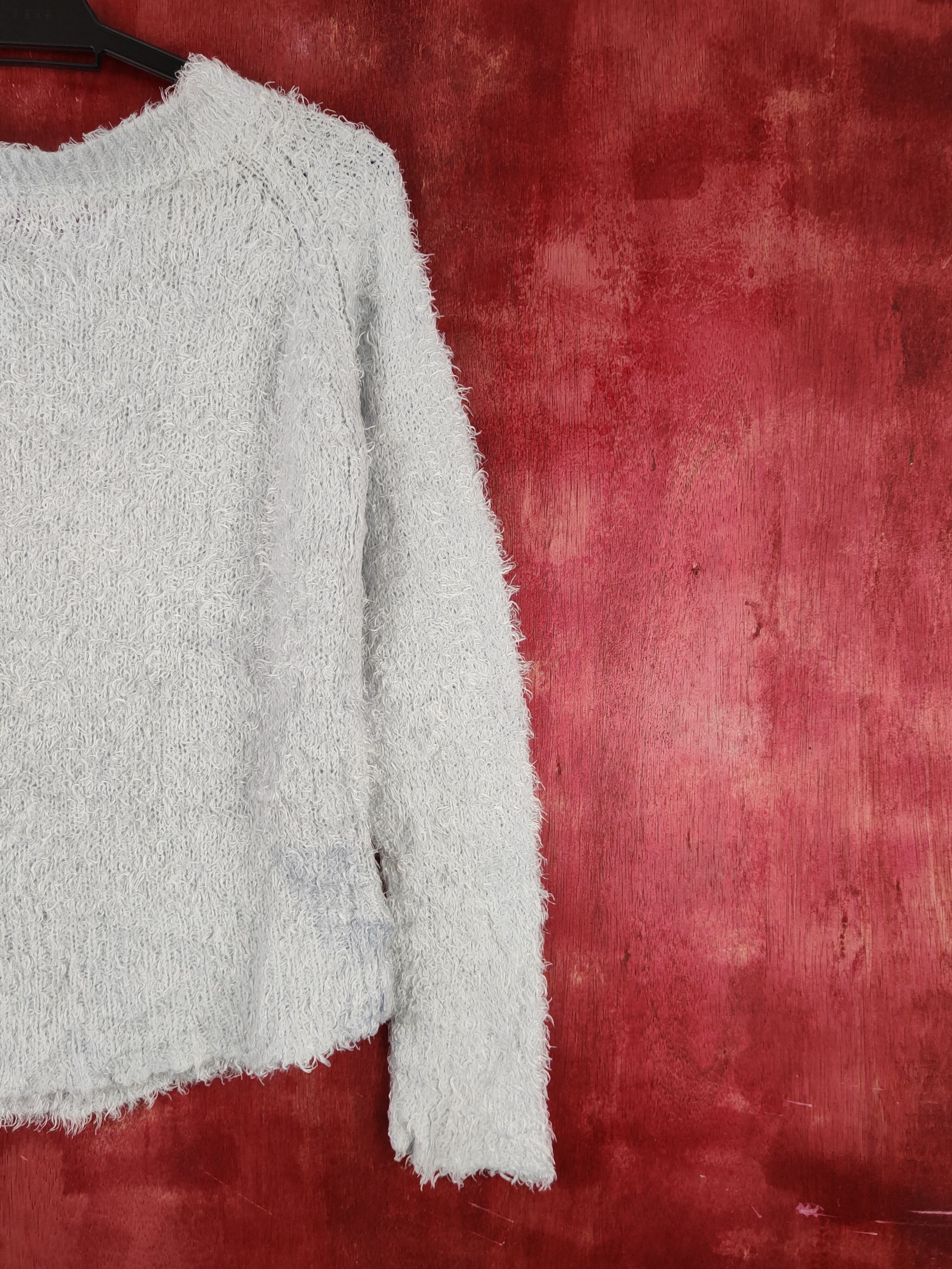 Japanese Brand × Vintage Earth Music & Ecology Light Blue Fur Mohair Knitwear #S1909 Size M / US 6-8 / IT 42-44 - 9 Thumbnail