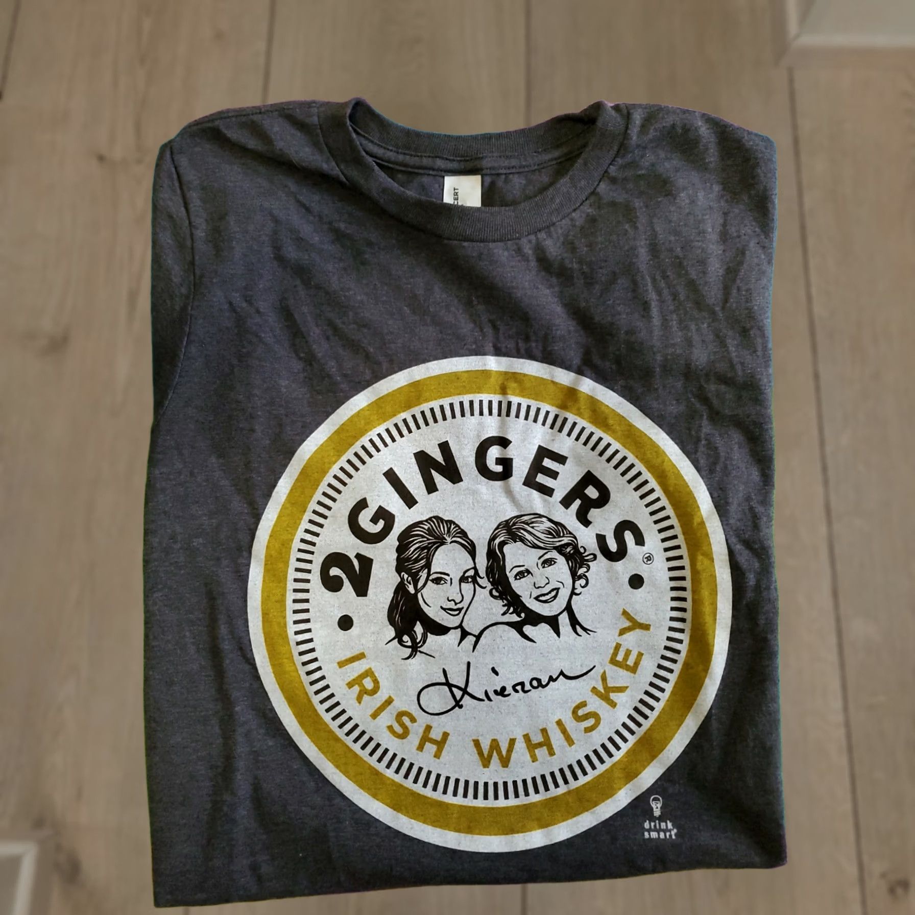 Vintage 2 Gingers Irish Whiskey T-shirt District Shirt Women Small Gray Crew Neck Short Sleeve Cotton Graphic Print" Size S / US 4 / IT 40 - 1 Thumbnail
