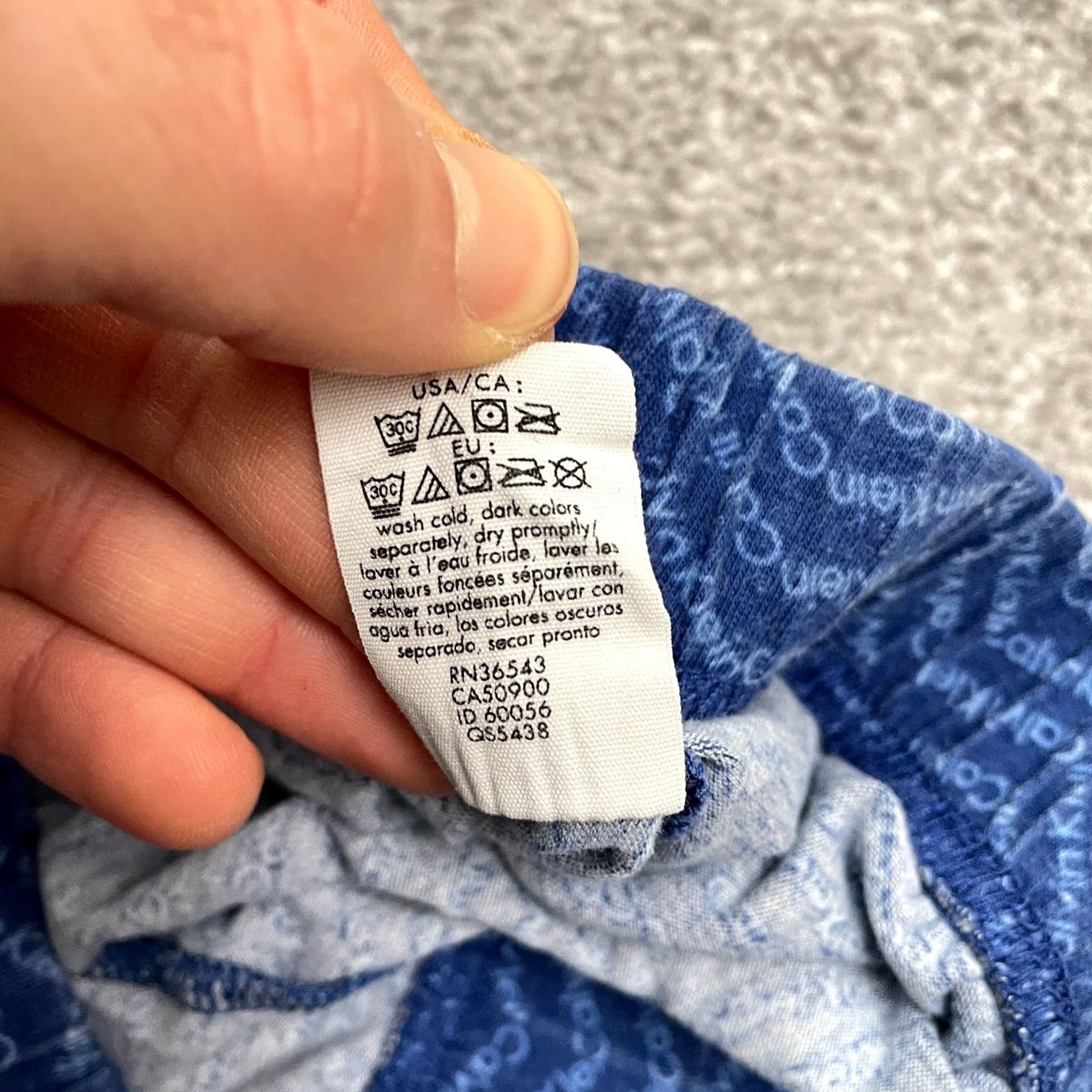 Calvin Klein Calvin Klein Pajama Pants Womens XS Blue Cotton Blend Drawstring Elastic Herringbone Sleepwear Size 26" / US 2 / IT 38 - 7 Thumbnail