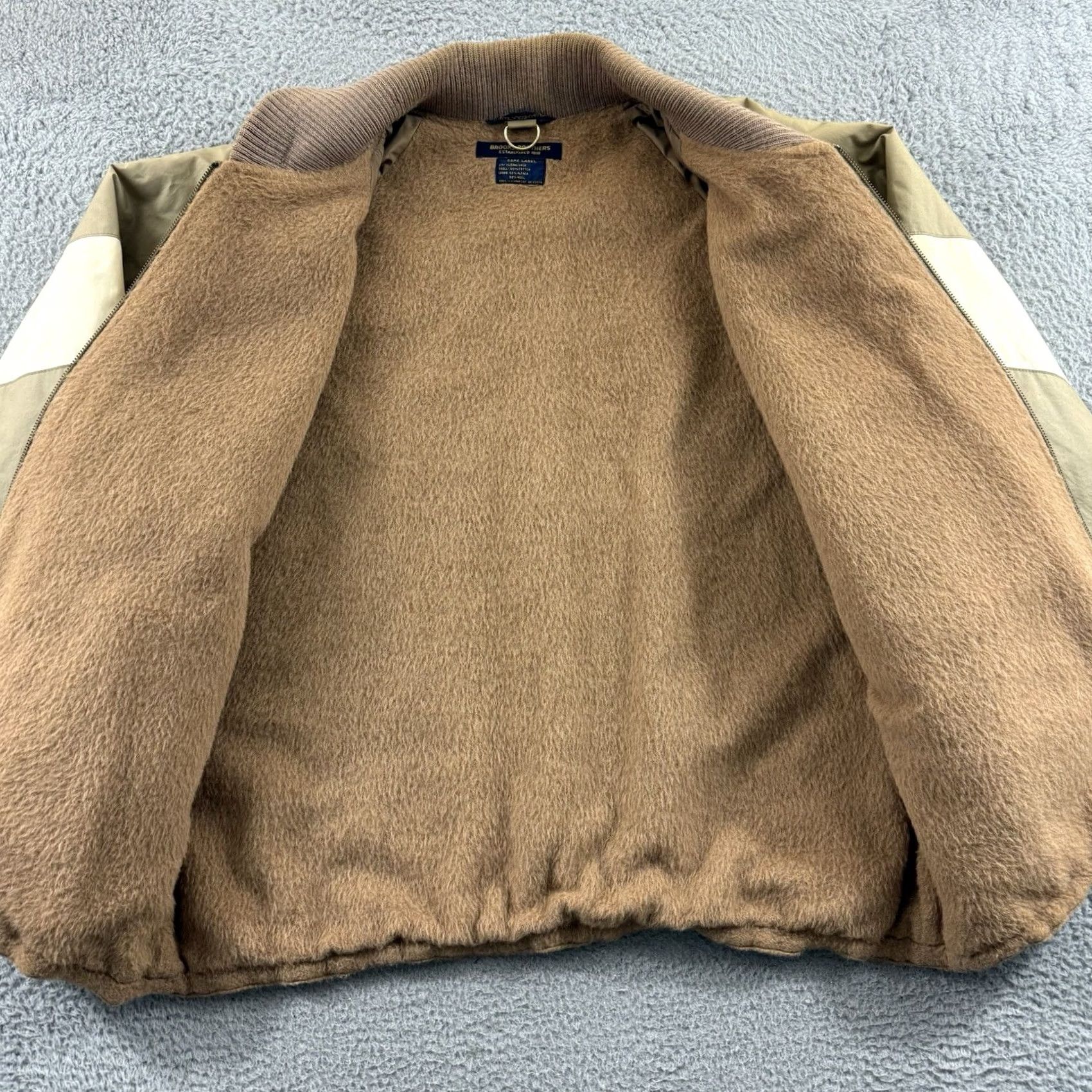 Brooks Brothers VINTAGE Brooks Brothers Jacket Mens XL Beige Alpaca Wool Lined 80s Zip Outdoor Size US XL / EU 56 / 4 - 7 Thumbnail