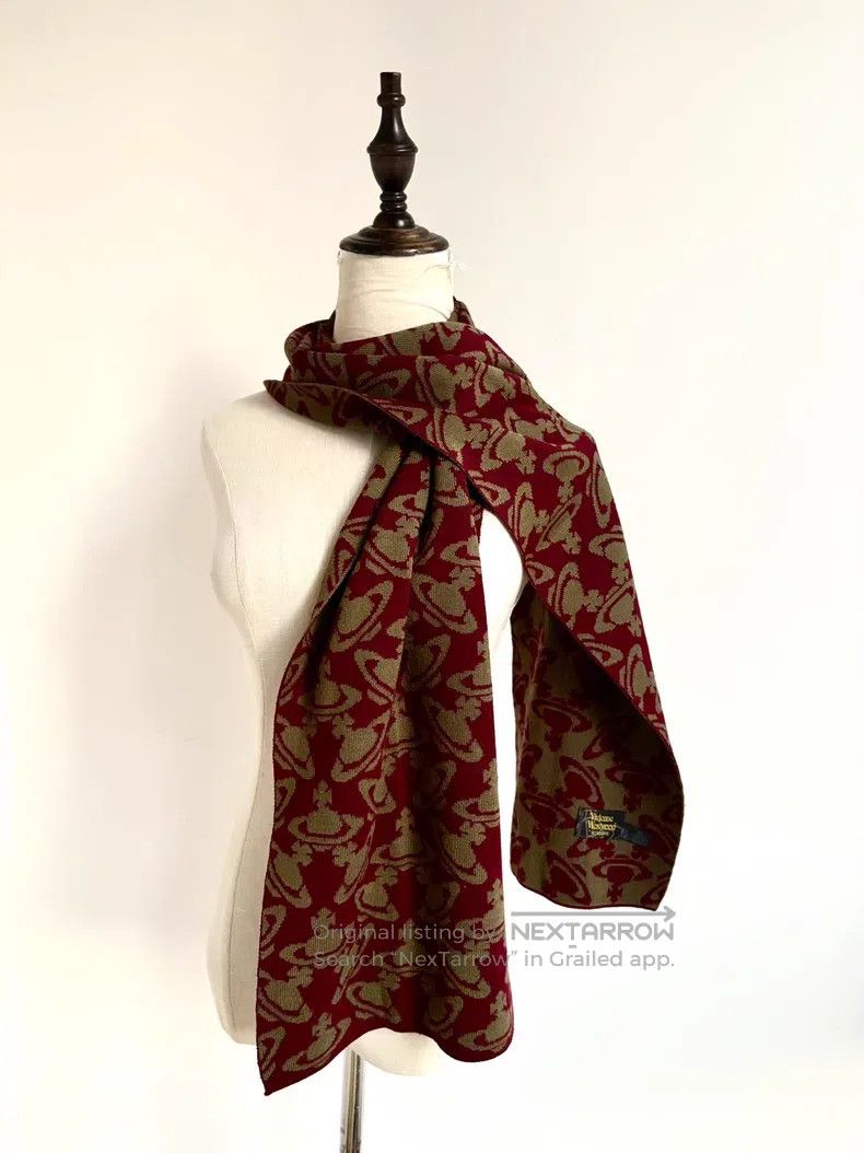 Vivienne Westwood Vivienne Westwood Full Print Saturn Double-Sided Scarf Size ONE SIZE - 3 Thumbnail