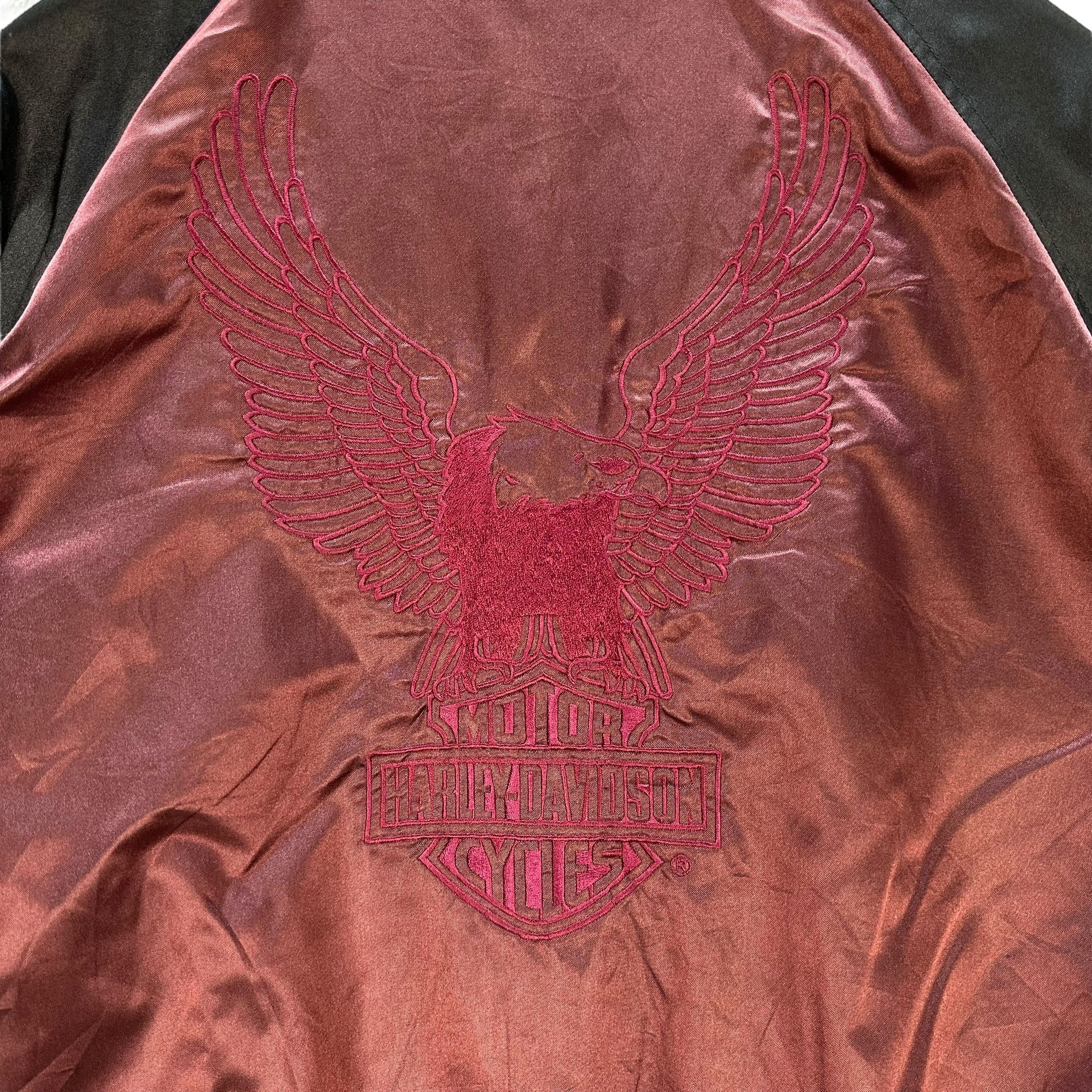 Harley Davidson HARLEY DAVIDSON Embroidered Big Logo Bomber Jacket #A77-1874 Size US L / EU 52-54 / 3 - 2 Thumbnail