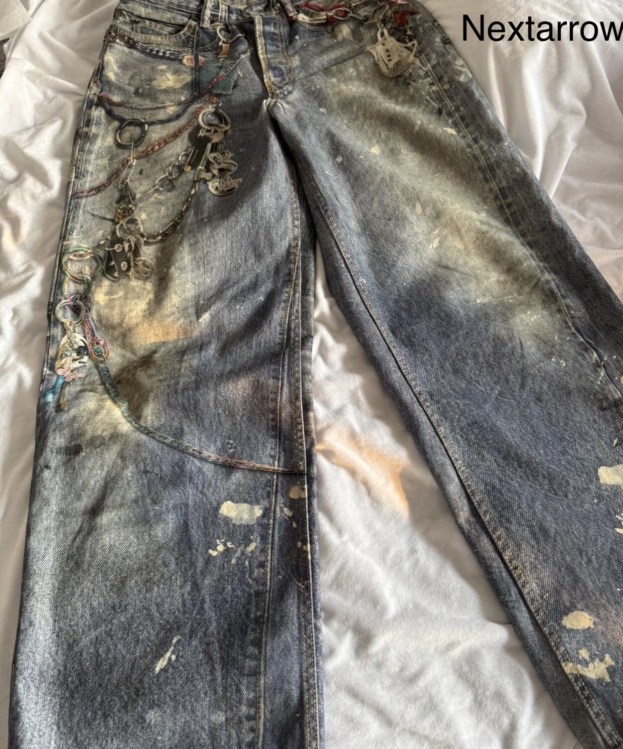Acne Studios Acne studios 3D printed jeans 2412-Nextarrow Size US 44 / EU 60 - 2 Thumbnail
