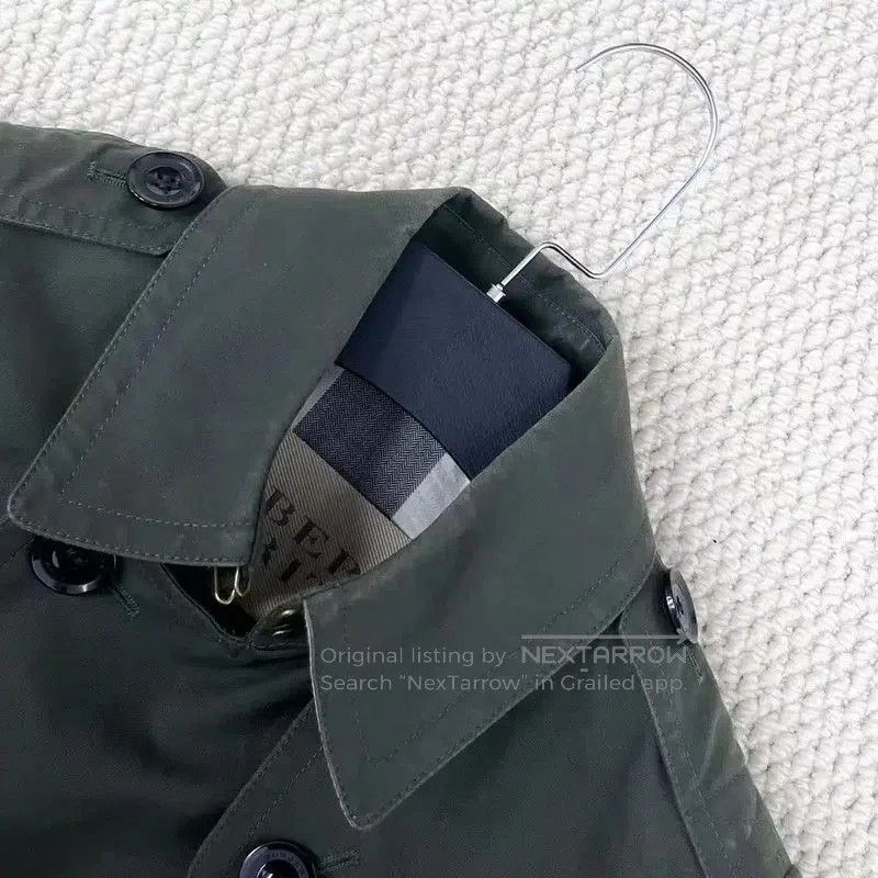 Burberry Burberry Military Green Mid-Length Trench Coat. Size S / US 4 / IT 40 - 3 Thumbnail
