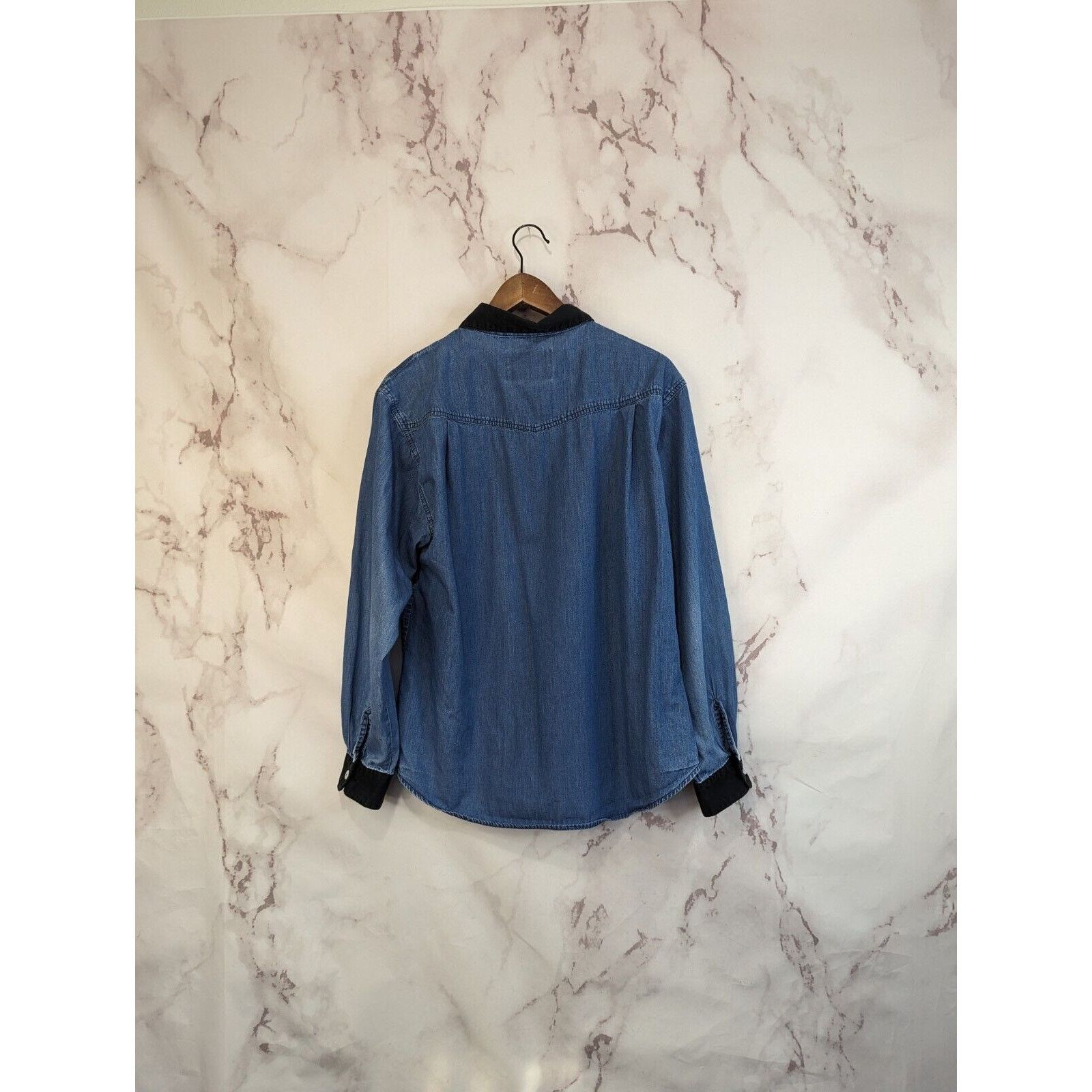 Wrangler Vintage Wrangler Shirt Women XL 90s Embroidered Chambray Size XL / US 12-14 / IT 48-50 - 6 Thumbnail