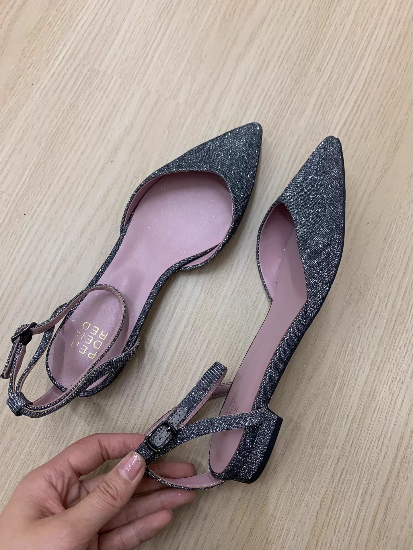 Other PEDDERRED Shimmer Silver Sandal 36 New Size US 5.5 / IT 35.5 - 2 Thumbnail