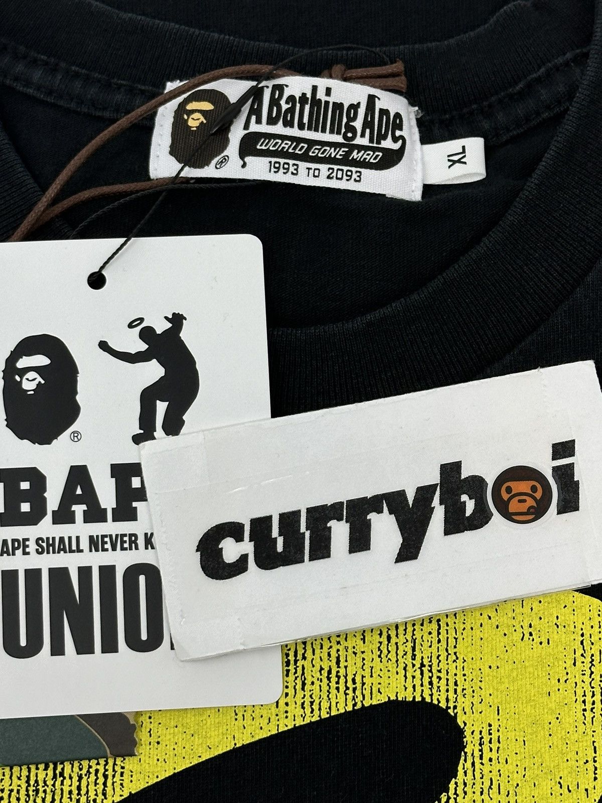 Bape × Union LA BAPE x Union Pigment Dyed Ape Head Tee Black Size US XL / EU 56 / 4 - 8 Thumbnail