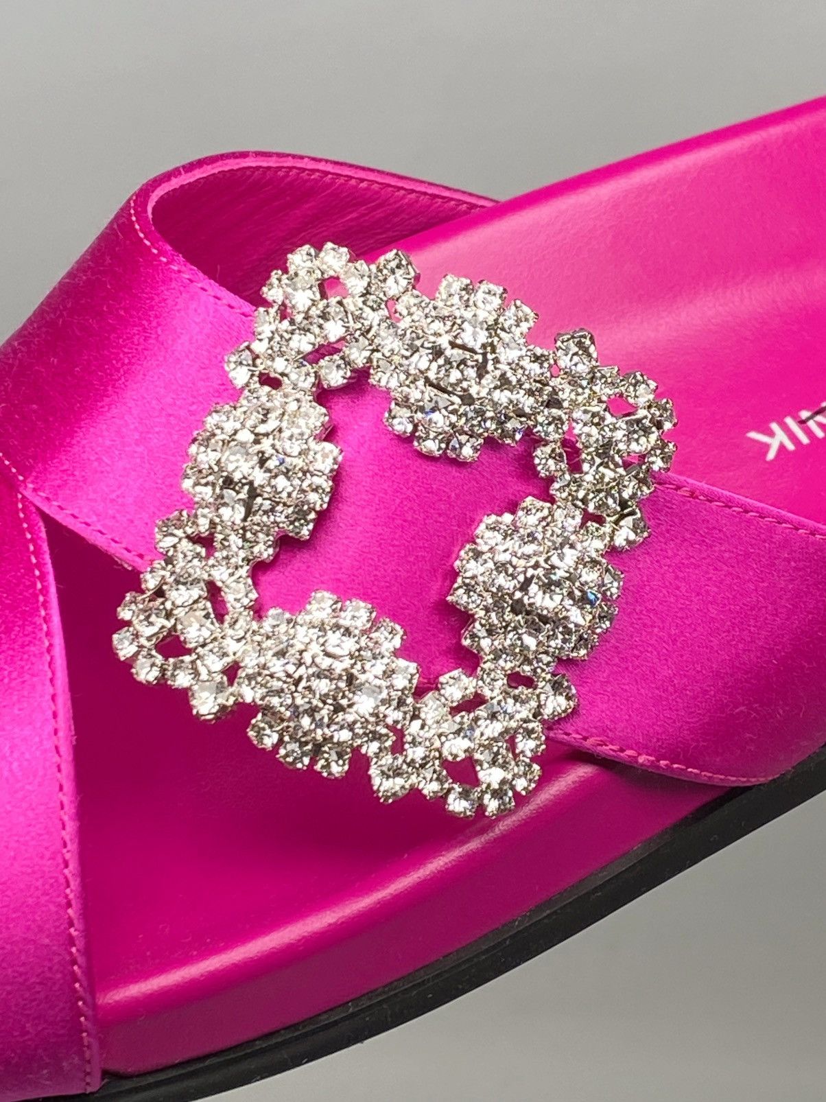 Manolo Blahnik Manolo Blahnik Crystal Buckle Slide Sandals size 38 Size US 8 / IT 38 - 9 Thumbnail