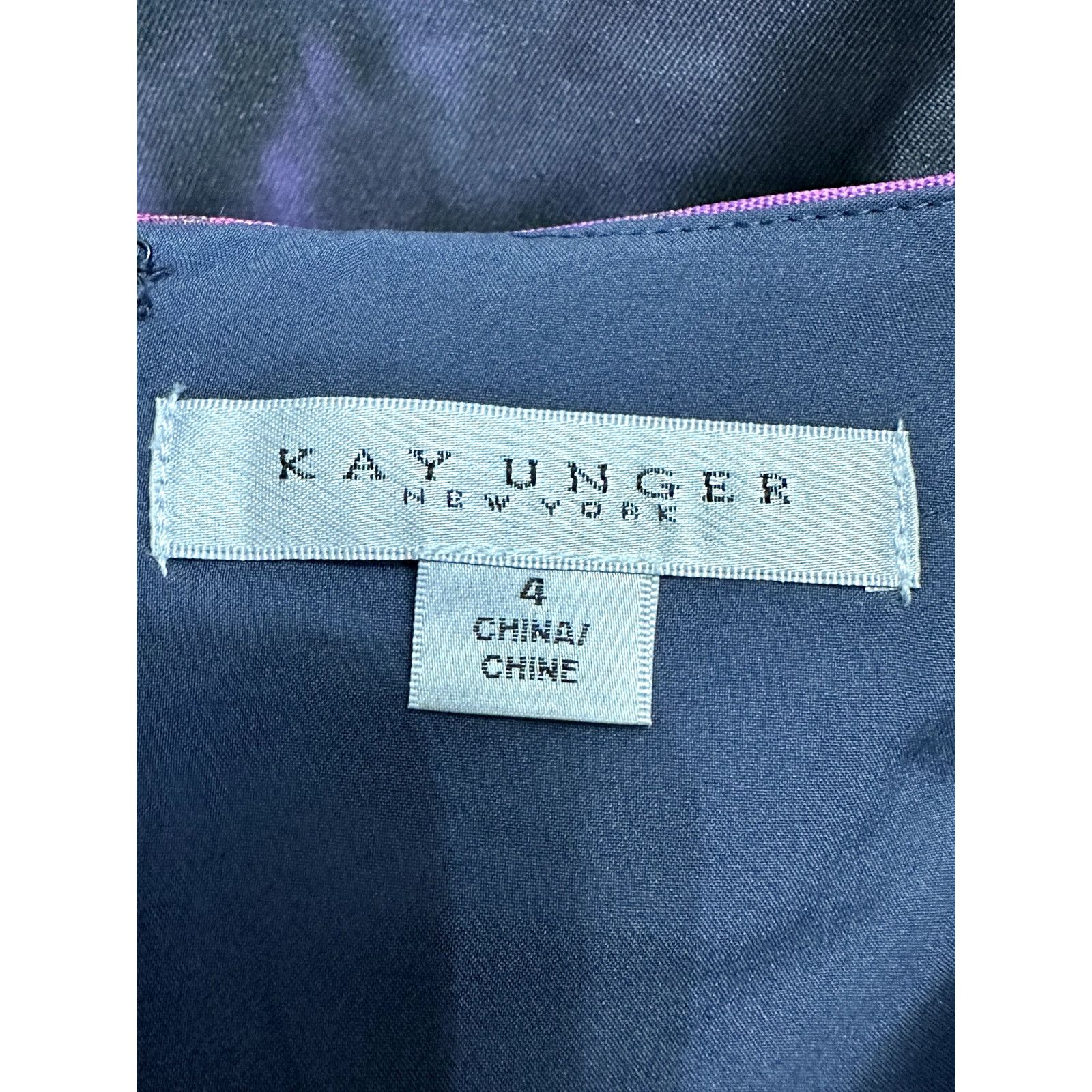 Kay Under Midi Dress Tallulah Tea-Length Black Purple 4 NWOT
