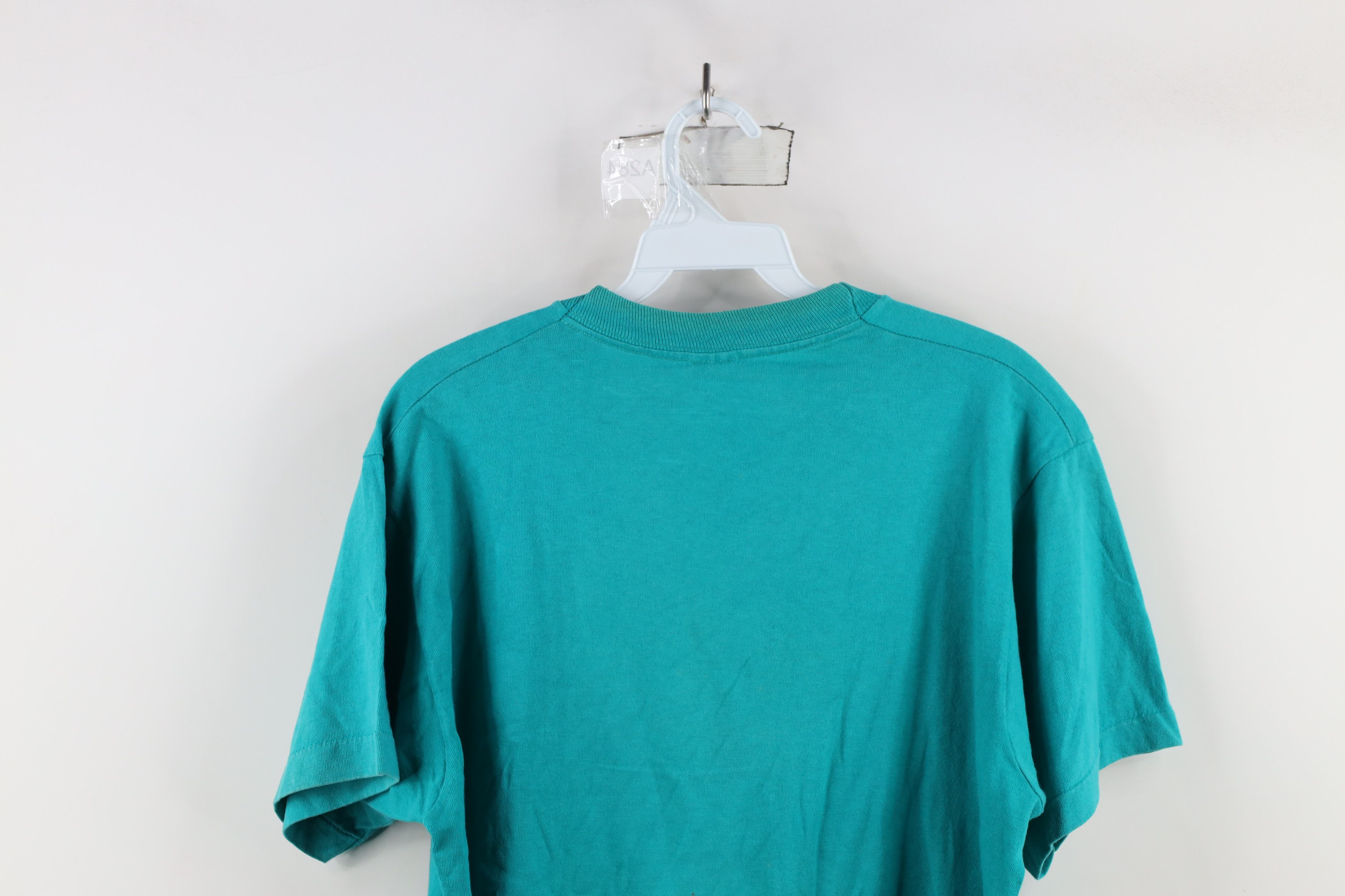 Vintage Vintage 90s Streetwear Leland Michigan T-Shirt Teal USA Size L / US 10 / IT 46 - 12 Thumbnail