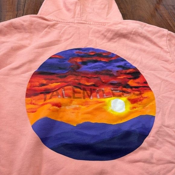 Designer × Talentless NEW TALENTLESS SUNSET CORAL HOODIE SZ LARGE L Size US L / EU 52-54 / 3 - 2 Thumbnail