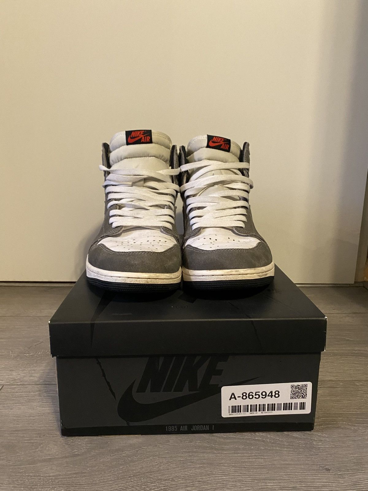 Nike Air Jordan Retro High OG ‘Washed Grey’ Size US 12.5 / EU 45-46 - 4 Thumbnail