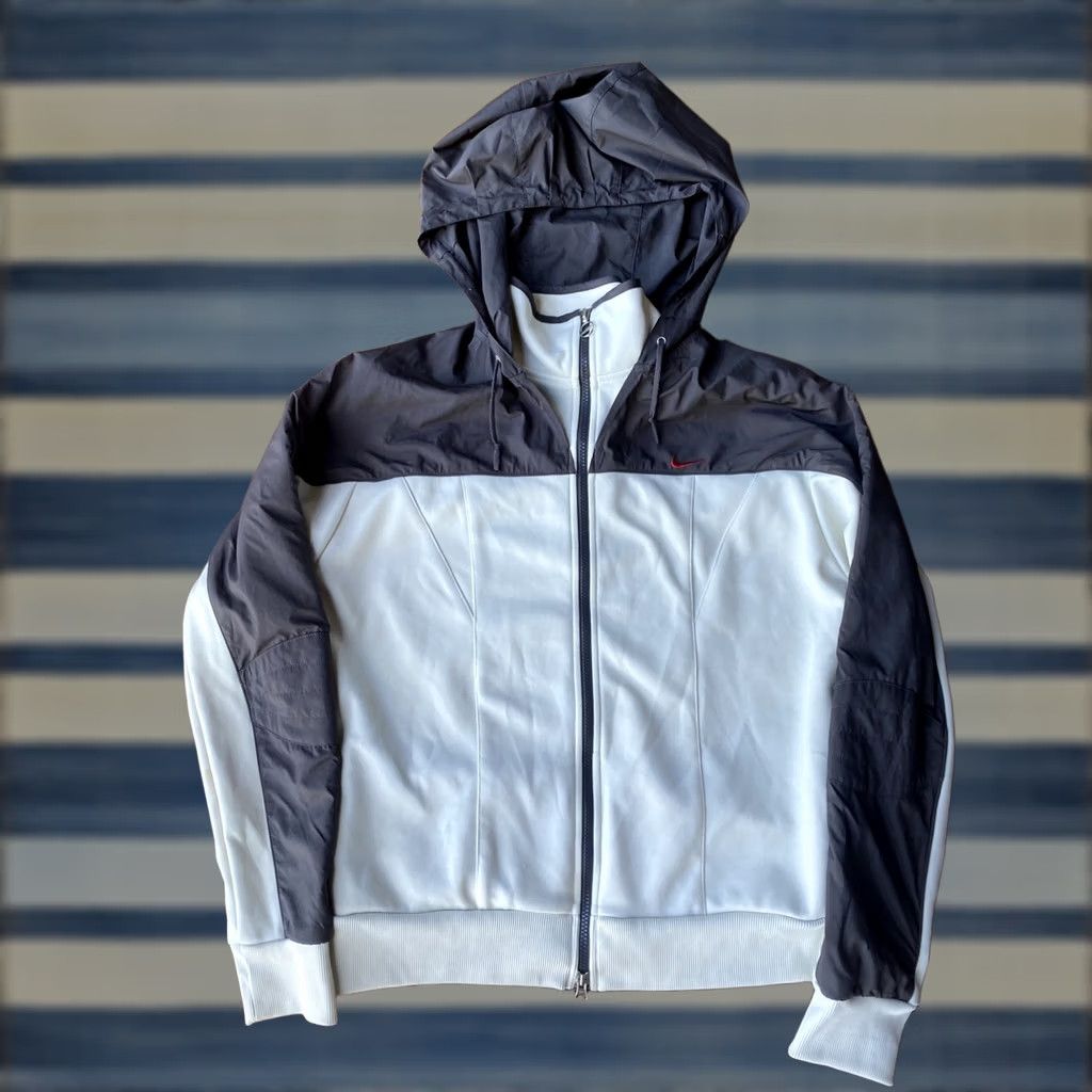 Nike VINTAGE Nike Zip Up Running Gym Turtleneck Hoodie Women's XL Gray Size XL / US 12-14 / IT 48-50 - 1 Thumbnail