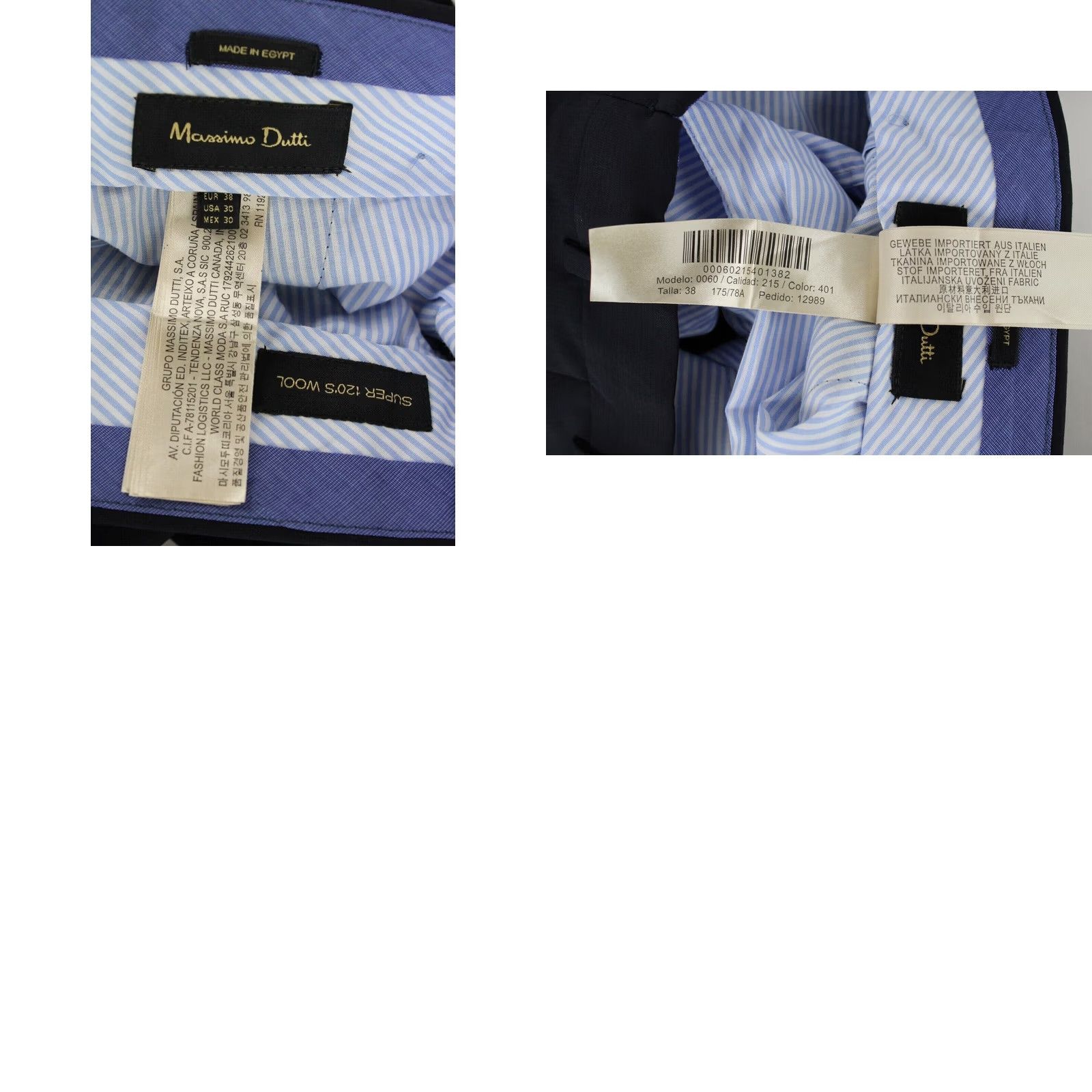 Massimo Dutti Massimo Dutti Wool Trousers Men EU 38 Zip Fly Pockets Classic Super 120's Blue Wool Trousers Mens EU38 Zip Fly Front Pockets All Seasons Size US 38 / EU 54 - 8 Thumbnail