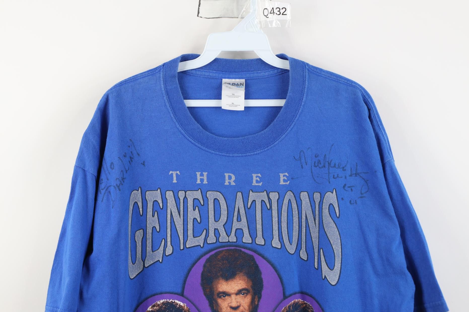 Gildan Vintage Y2K 2001 Autographed Michael Twitty Band T-Shirt Size US XL / EU 56 / 4 - 2 Thumbnail