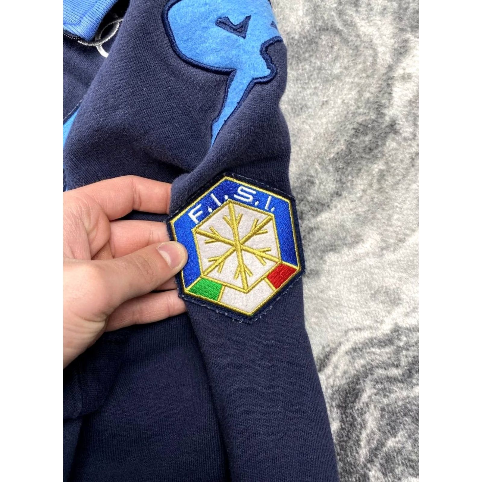 Kappa VINTAGE Kappa F.I.S.I. Italy Olympic Ski Team 00s Track Jacket Men XL Blue Size US XL / EU 56 / 4 - 4 Thumbnail