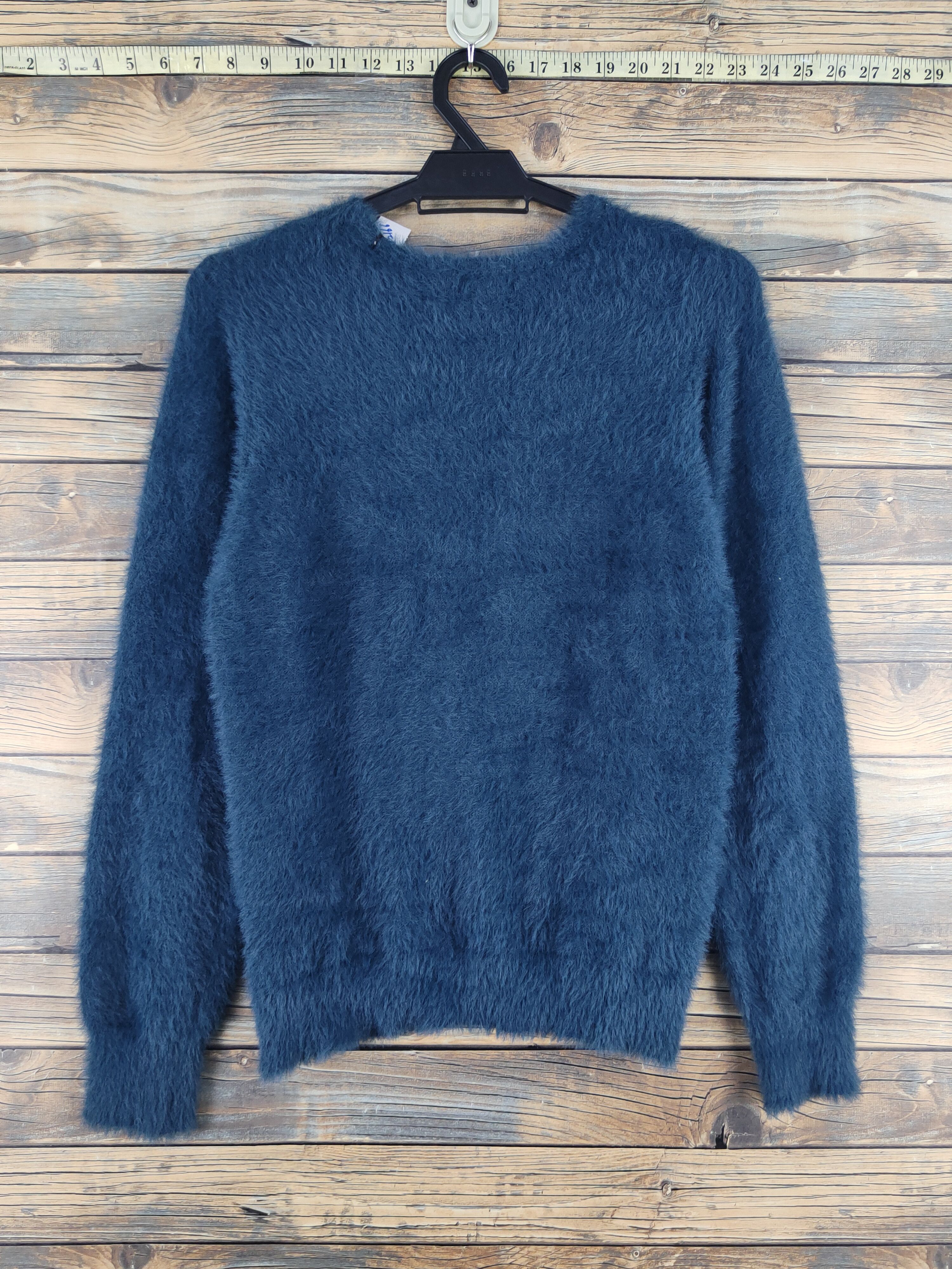 Homespun Knitwear Japan Dark Blue Fur shaggy Mohair Knitwear #W2166 Size M / US 6-8 / IT 42-44 - 7 Thumbnail