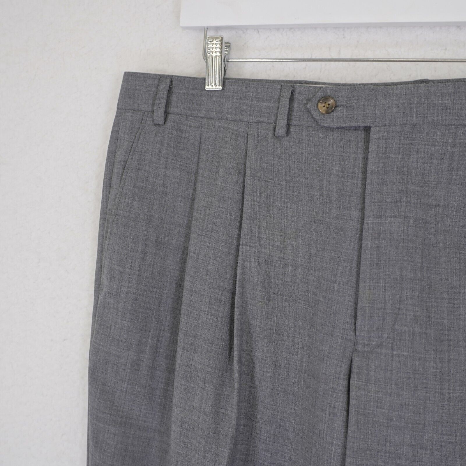 Lauren Ralph Lauren DAMAGED Lauren Ralph Lauren Super 100s Wool Gray Dress Pants Size 36R - 3 Thumbnail