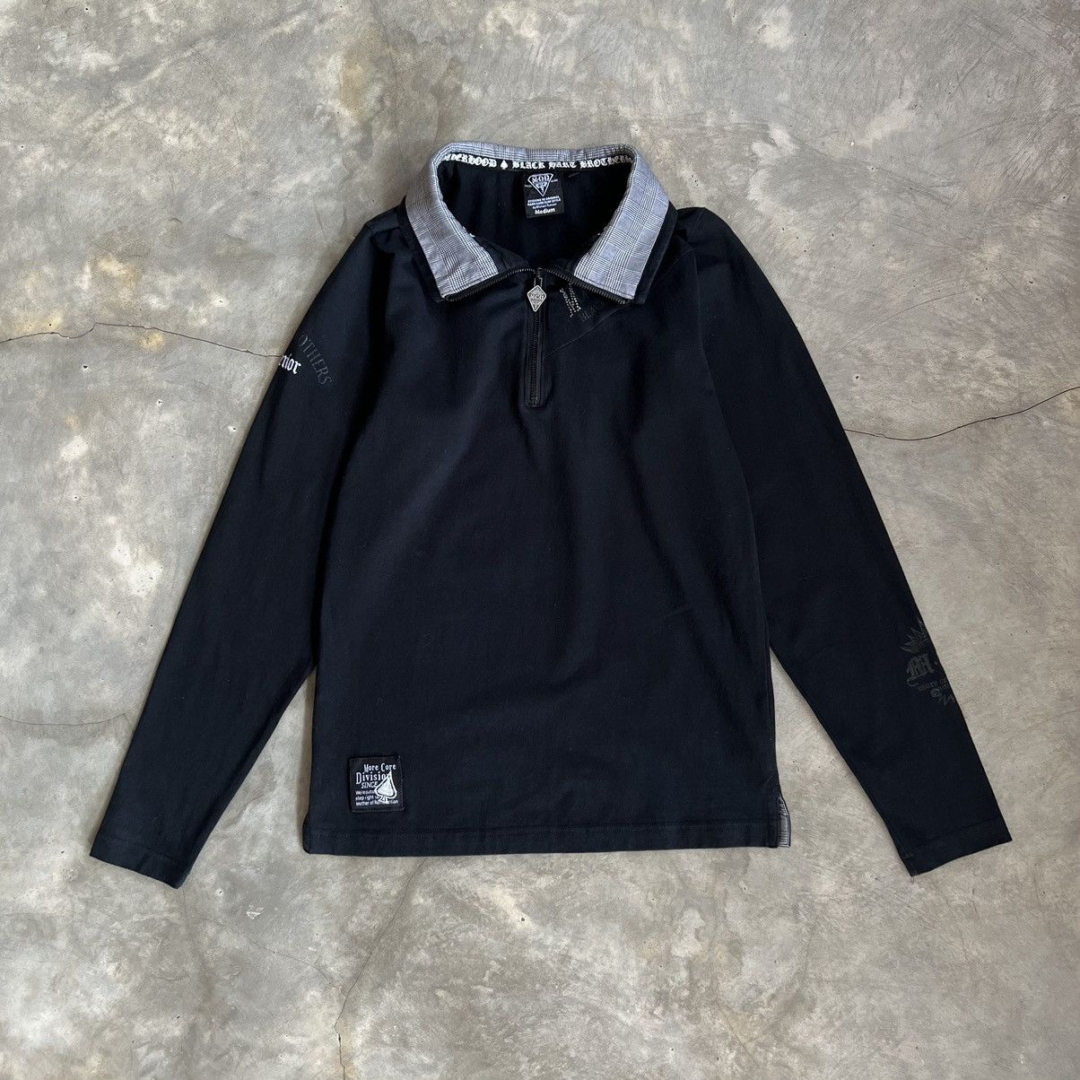 More Core Division Vkei Style Half Zip Long Sleeve Shirt