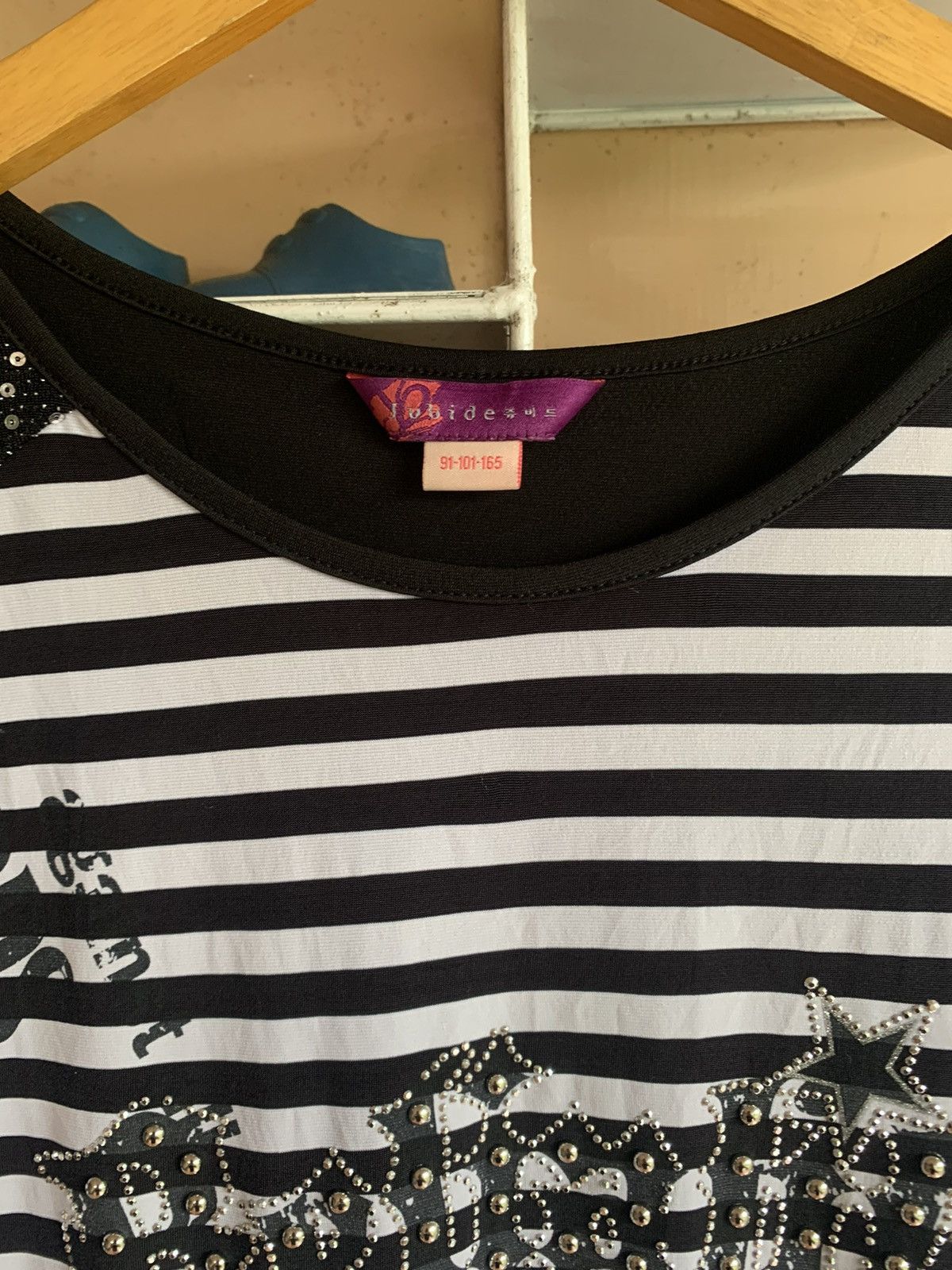 Other Japanese Stripe Skull Glitter LongSleeve Size US M / EU 48-50 / 2 - 3 Thumbnail