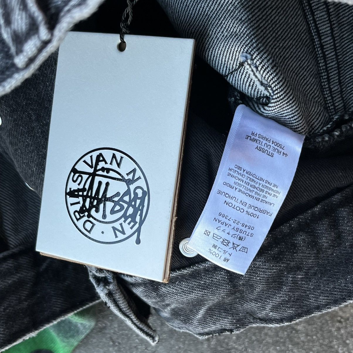 Dries Van Noten × Stussy Stussy x Dries Van Noten Black Stenciled Denim Pants Sz 30 Size US 30 / EU 46 - 6 Thumbnail