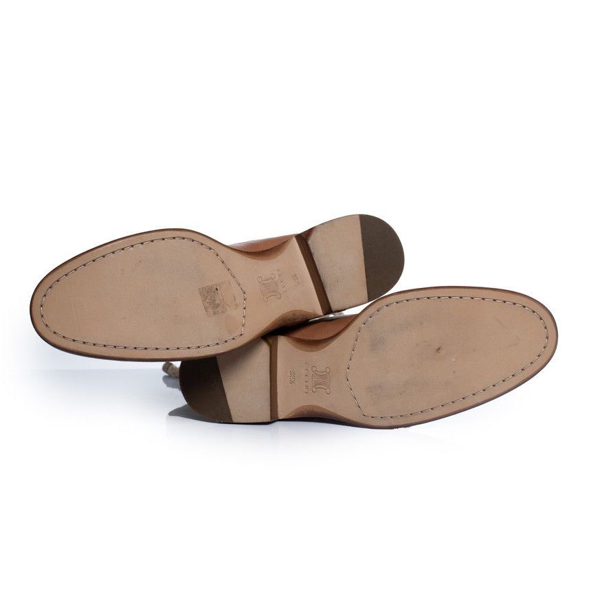 Celine Celine, Leather and canvas cowboy boots Size US 8.5 / IT 38.5 - 3 Thumbnail