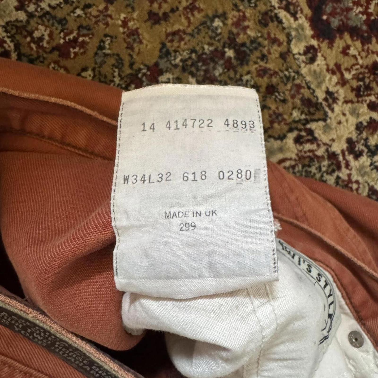 Levi's Vintage Orange tag orange denim Levi’s Made in UK Size US 32 / EU 48 - 2 Thumbnail