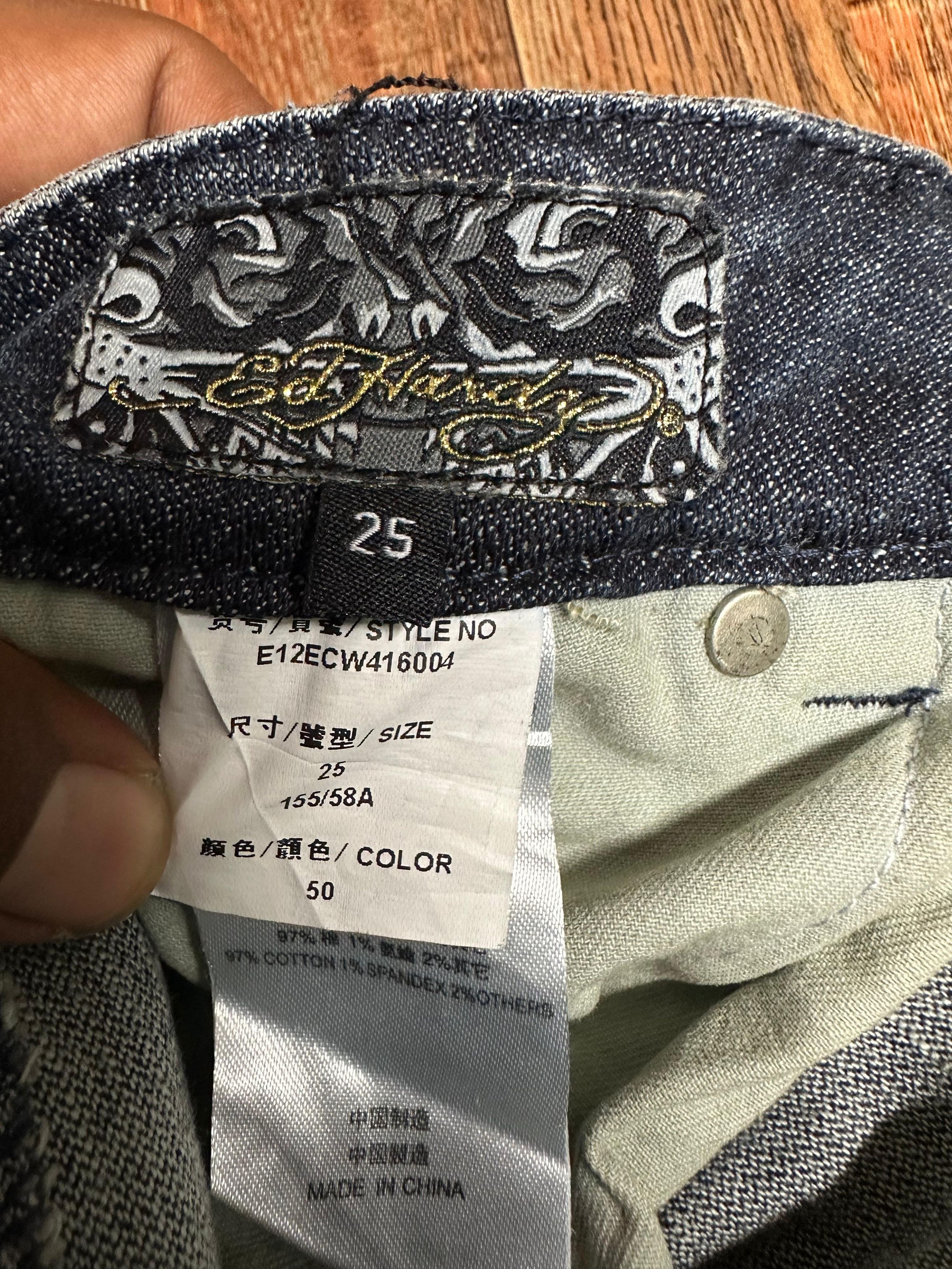 Ed Hardy × Vintage Vintage Ed hardy jeans Tiger embroidered Size US 26 / EU 42 - 13 Thumbnail
