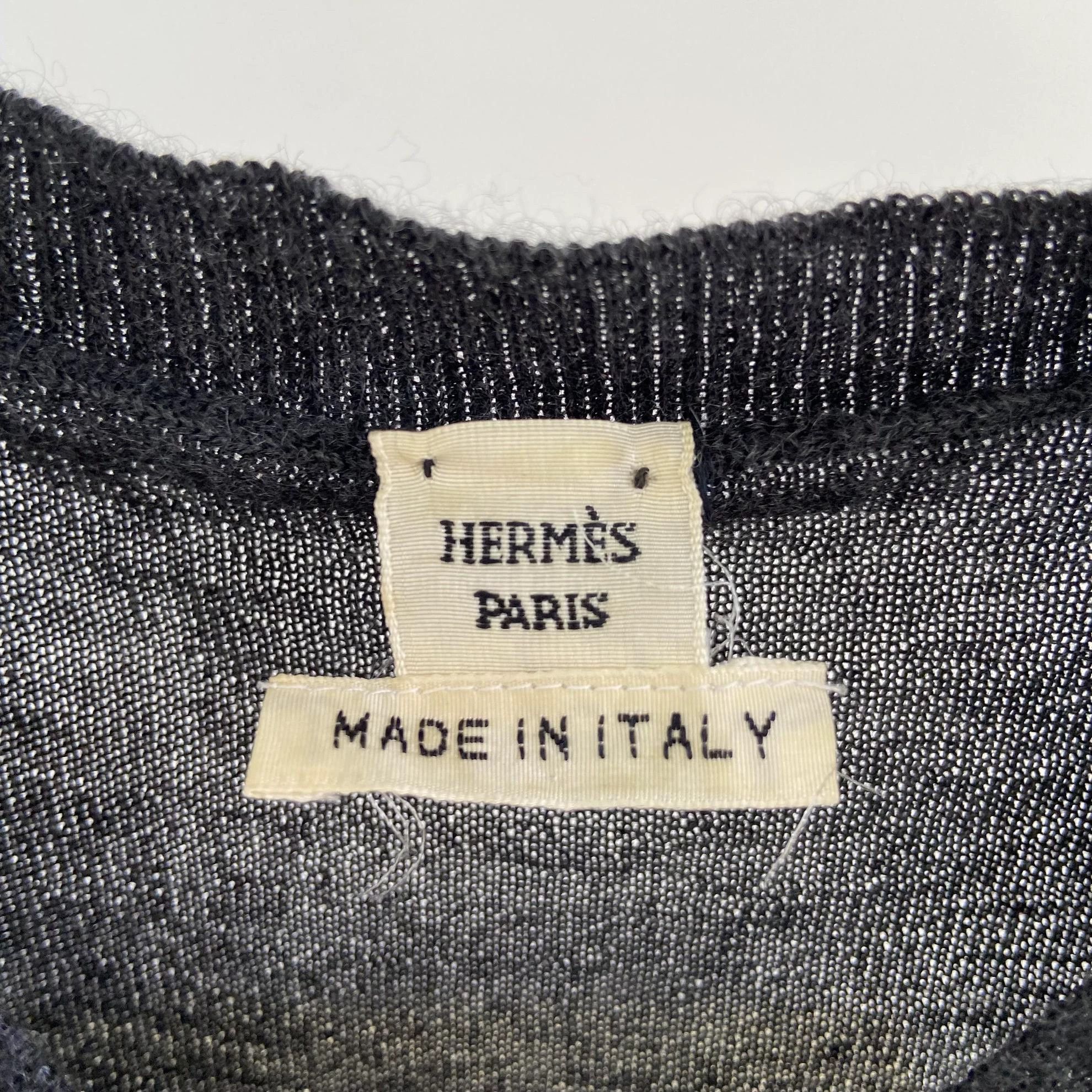Hermes Hermes Dark Gray Knit Top Size 36 Pre-Owned Size XS / US 0-2 / IT 36-38 - 5 Thumbnail