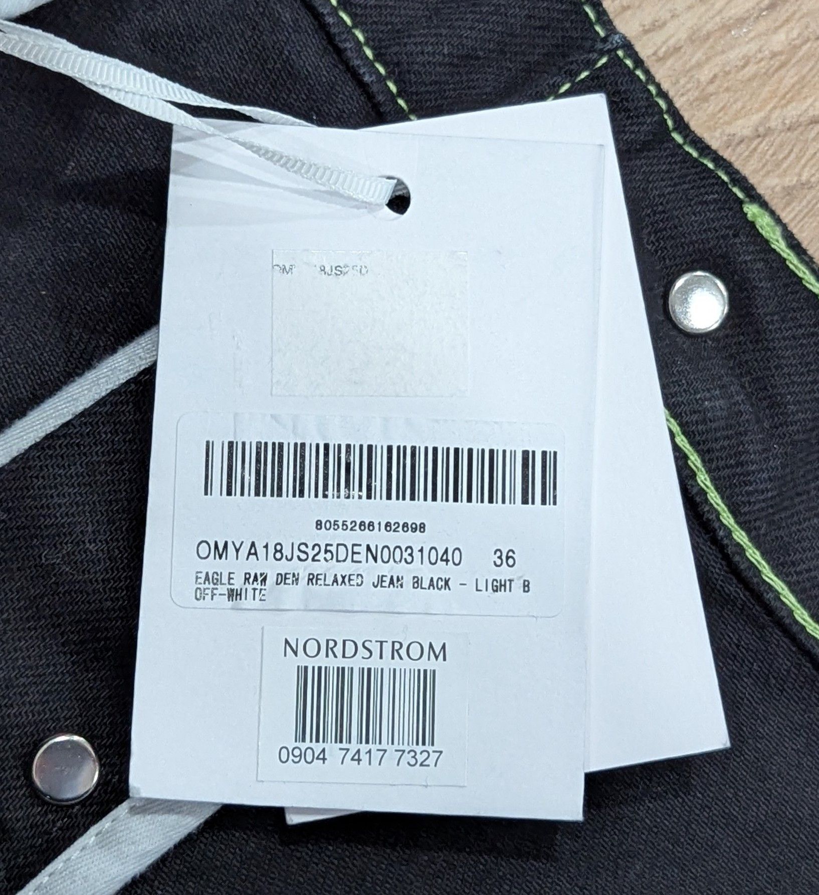 Off-White OFF-WHITE Eagle Relaxed Raw Jeans Black 36 Size US 36 / EU 52 - 12 Thumbnail