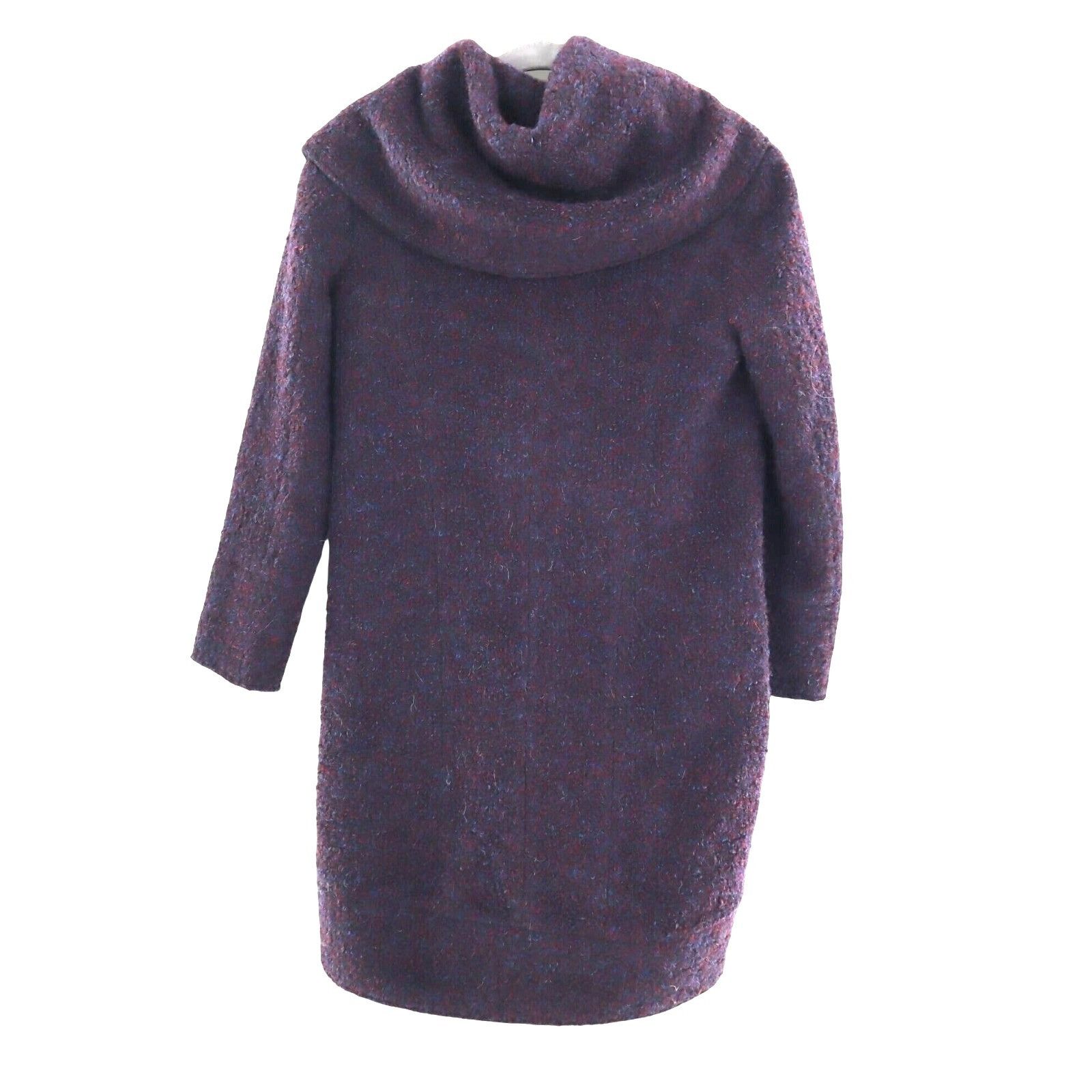Zac Posen ZAC POSEN Camilla Cocoon Wrap Coat Women M Purple Wool Size M / US 6-8 / IT 42-44 - 7 Thumbnail