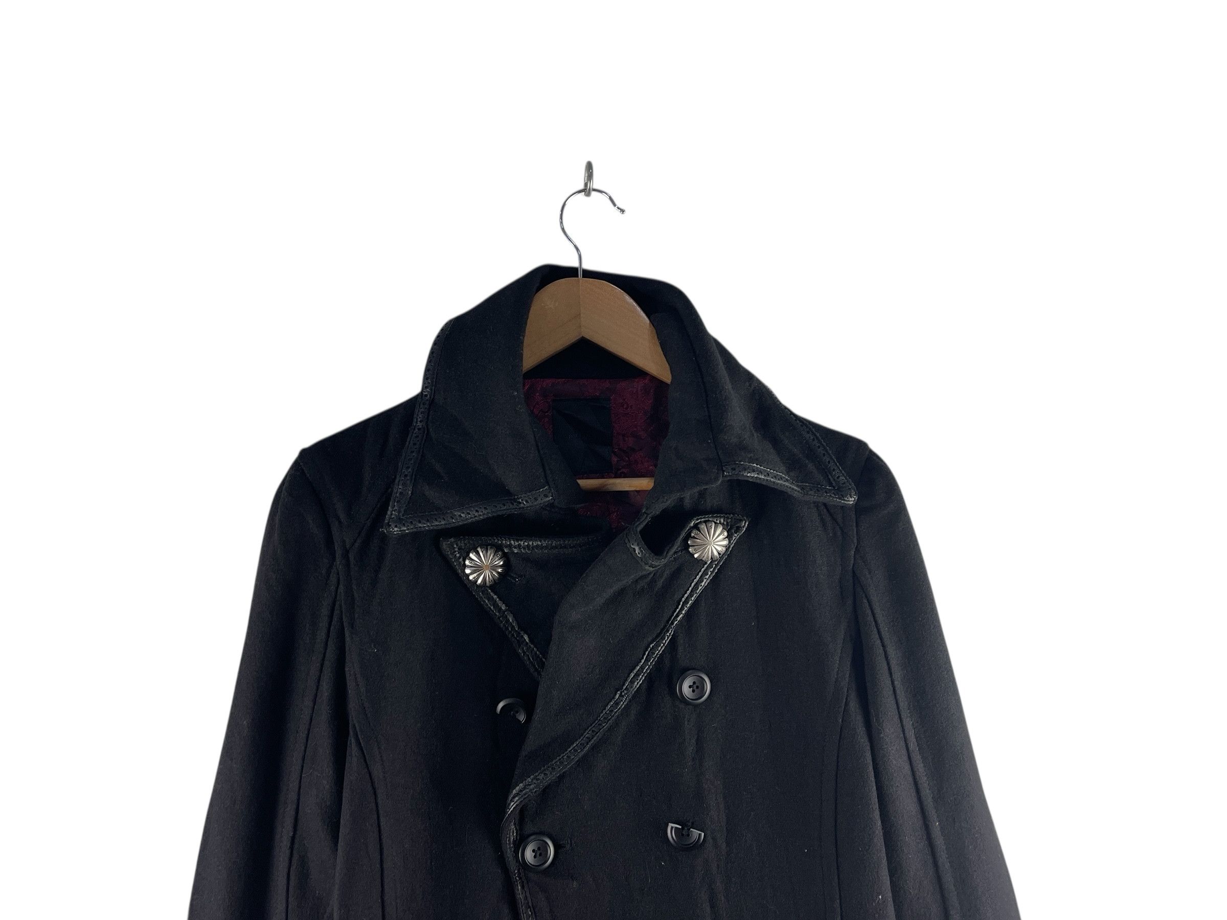 Japanese Brand MIDAS Studded Double-Breasted Pea Coat Jacket Size US S / EU 44-46 / 1 - 8 Thumbnail