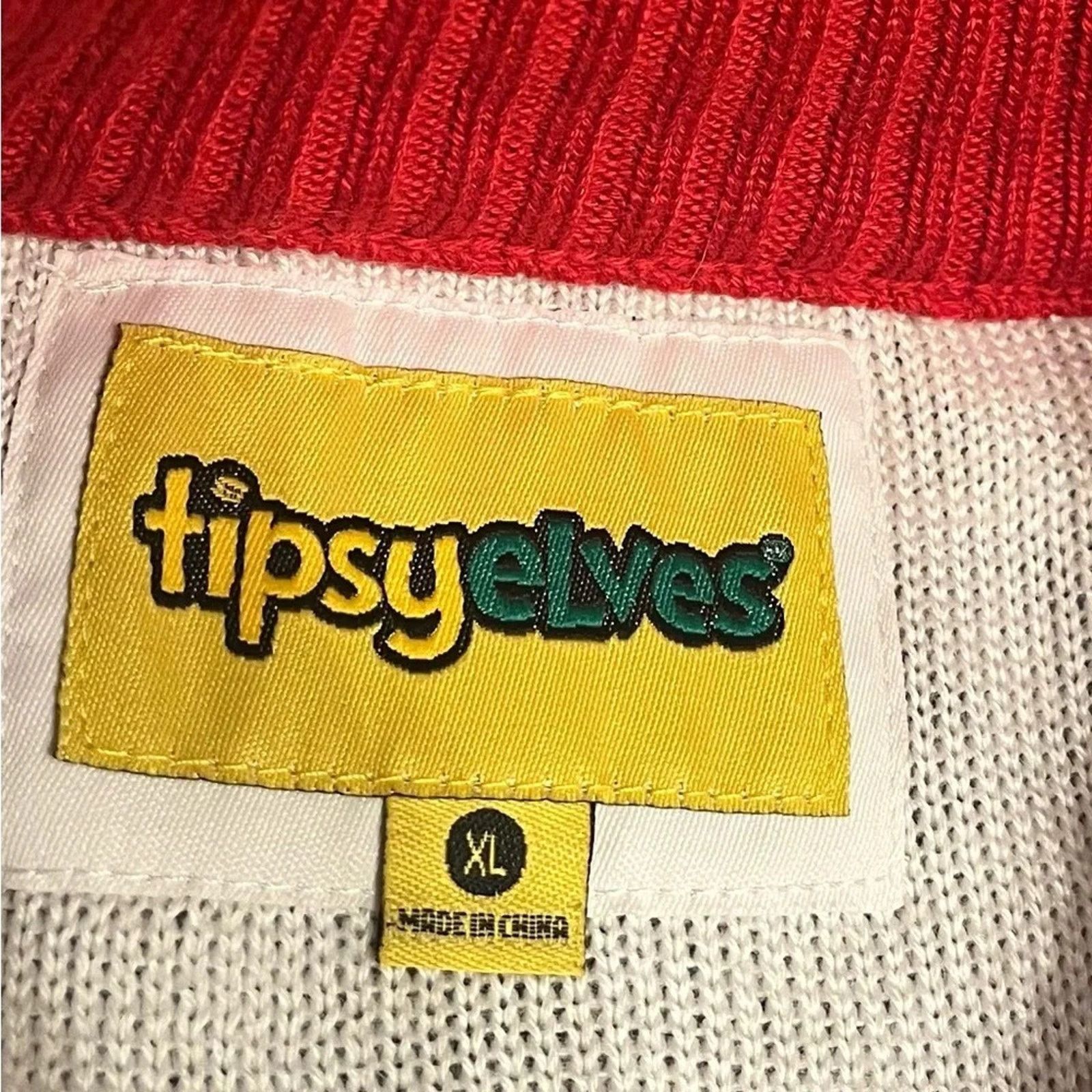 Tipsy Elves Tipsy Elves yellow snow ugly Christmas sweater, size XL Size US XL / EU 56 / 4 - 4 Thumbnail