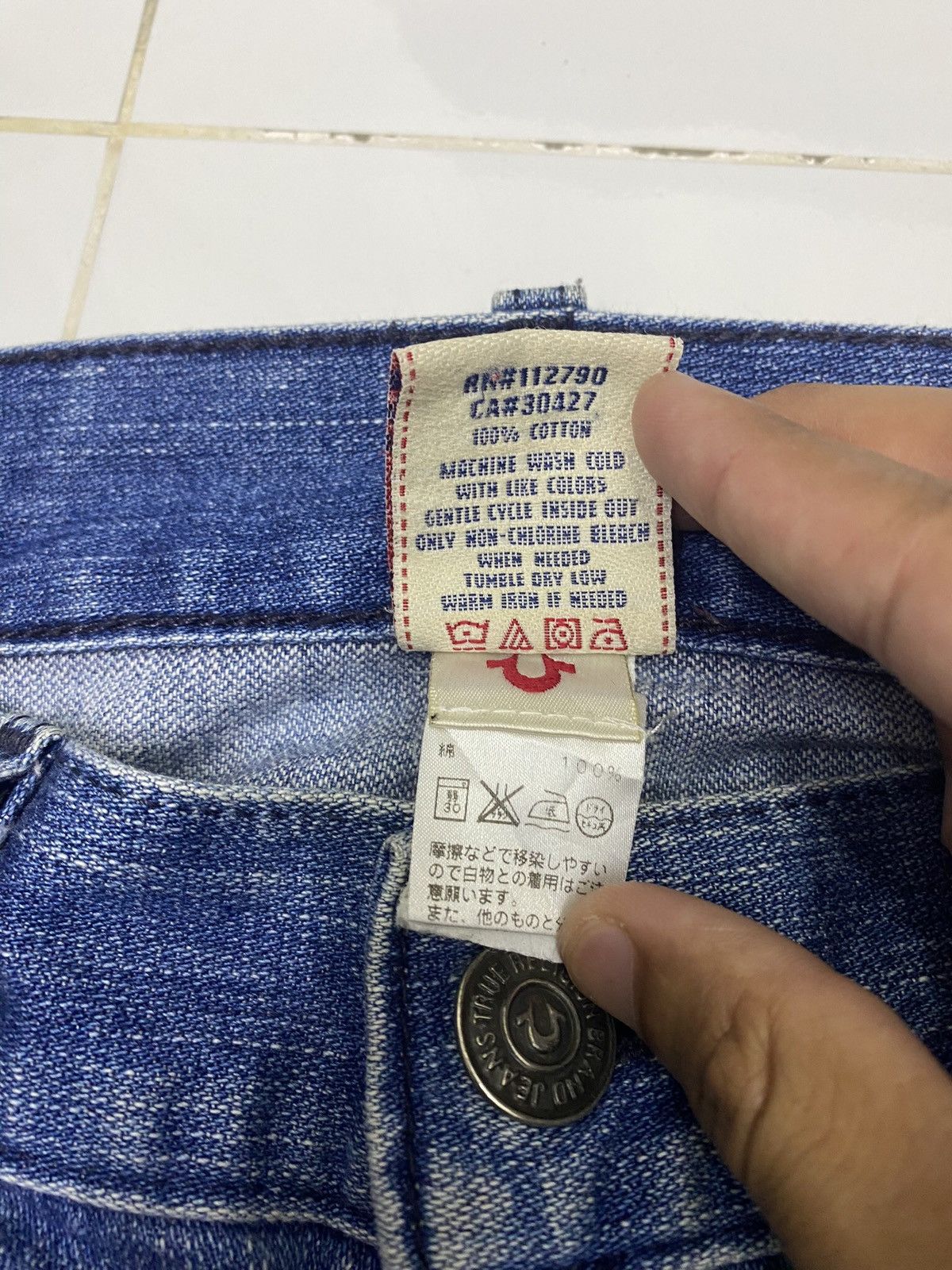 True Religion 🔥TRUE RELIGION PATCHWORK DISTRESSED DENIM JEANS Size US 34 / EU 50 - 10 Thumbnail