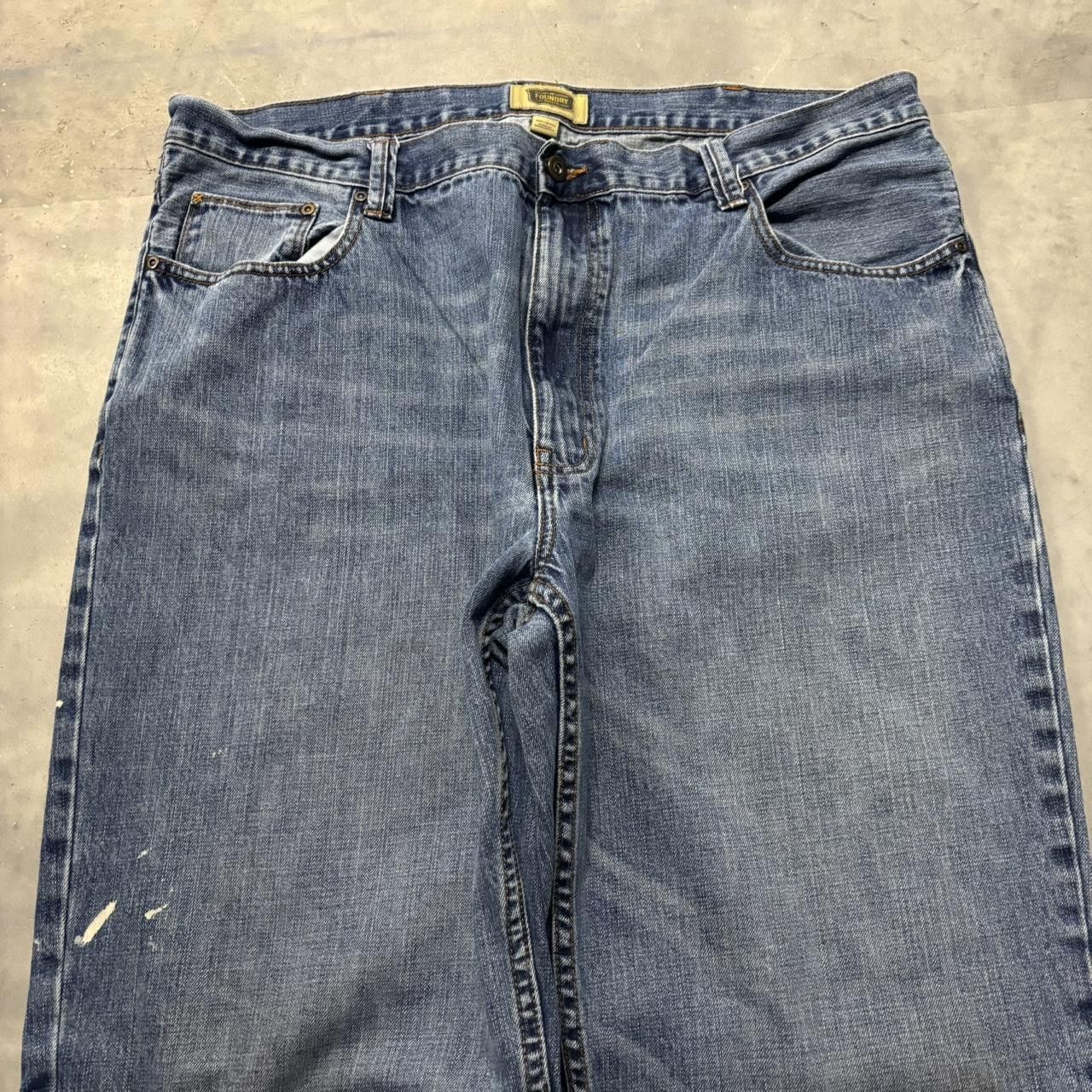 Japanese Brand × Vintage Crazy Vintage Y2K/2000s Baggy Dark Wash Skater Style Denim Jeans! Size US 42 / EU 58 - 5 Thumbnail