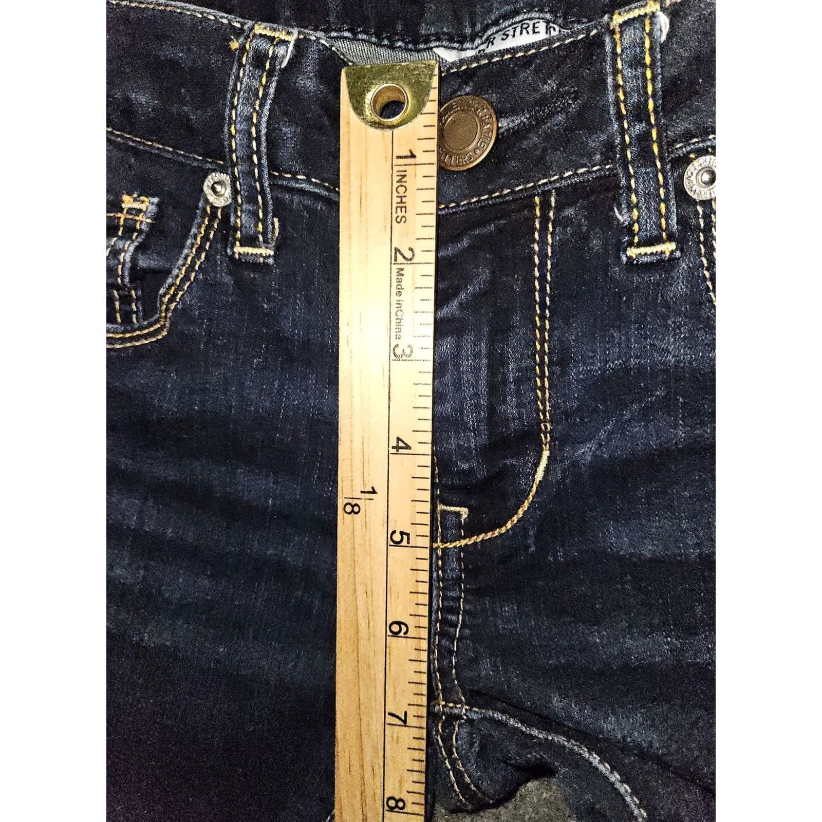 Vintage VINTAGE American Eagle Jeans Womens 2 Short Blue Skinny Super Stretch Denim Pants Size 26" / US 2 / IT 38 - 3 Thumbnail