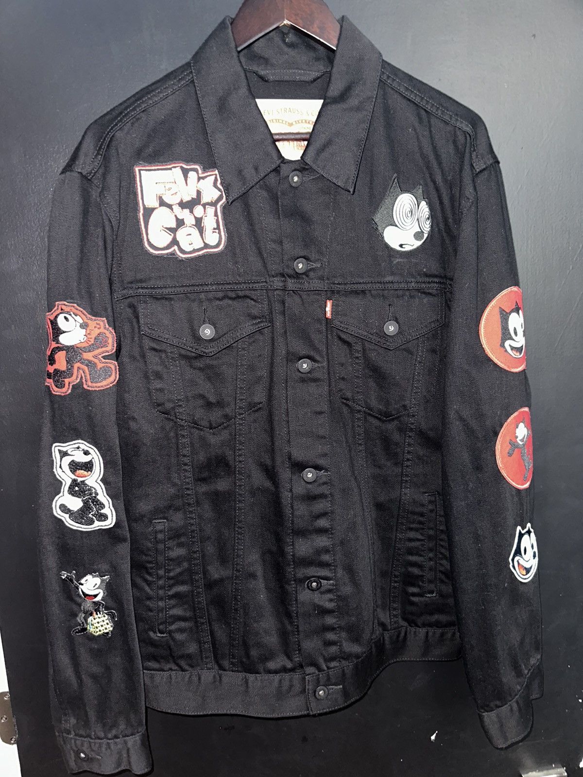 Levi's Vintage Clothing Levi’s Denim Jacket Custom Felix the Cat Size US XL / EU 56 / 4 - 1 Thumbnail