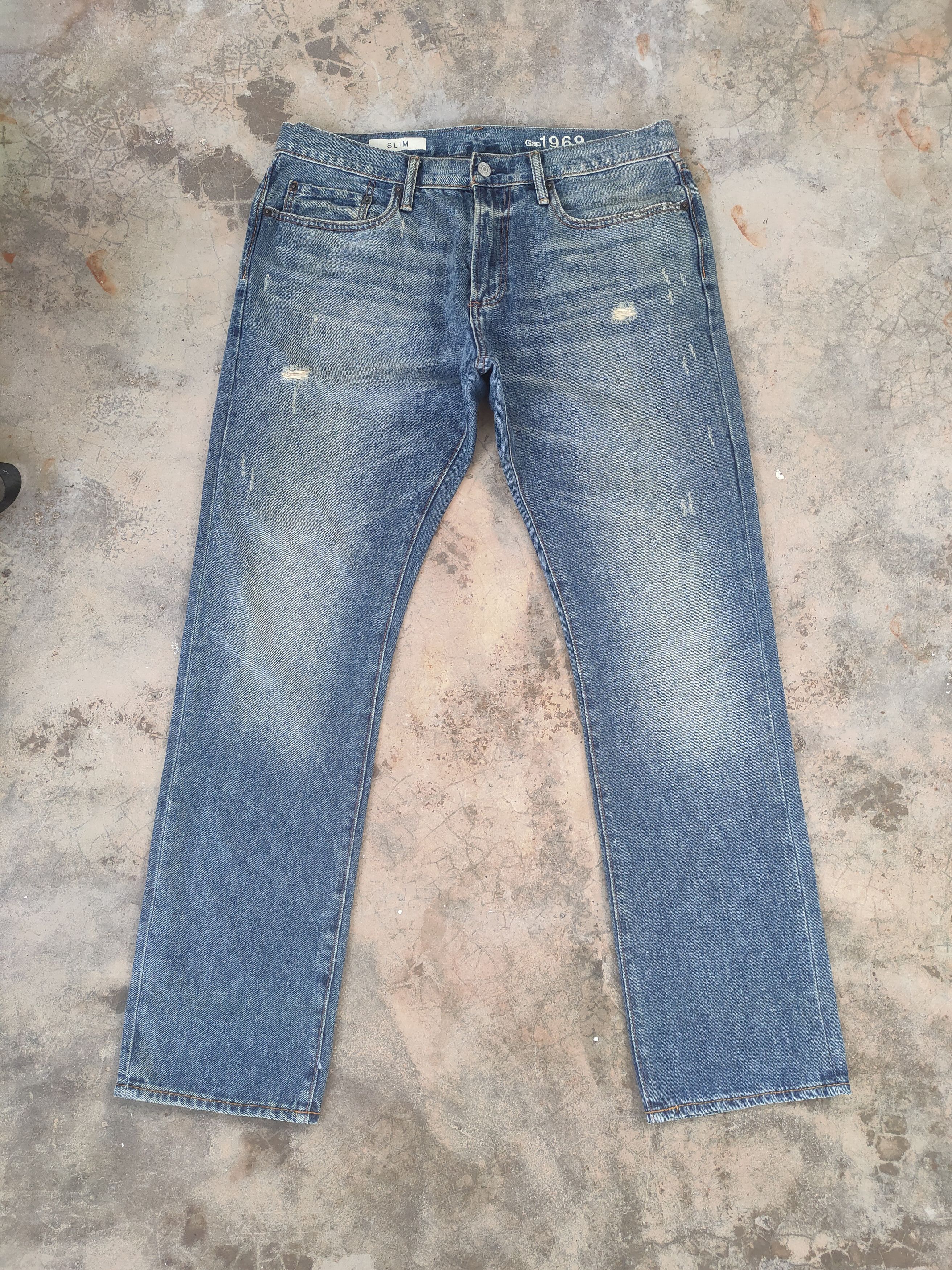 Gap W35 VINTAGE GAP FADED DISTRESSED JEAN DENIM PANTS Size US 35 - 1 Thumbnail