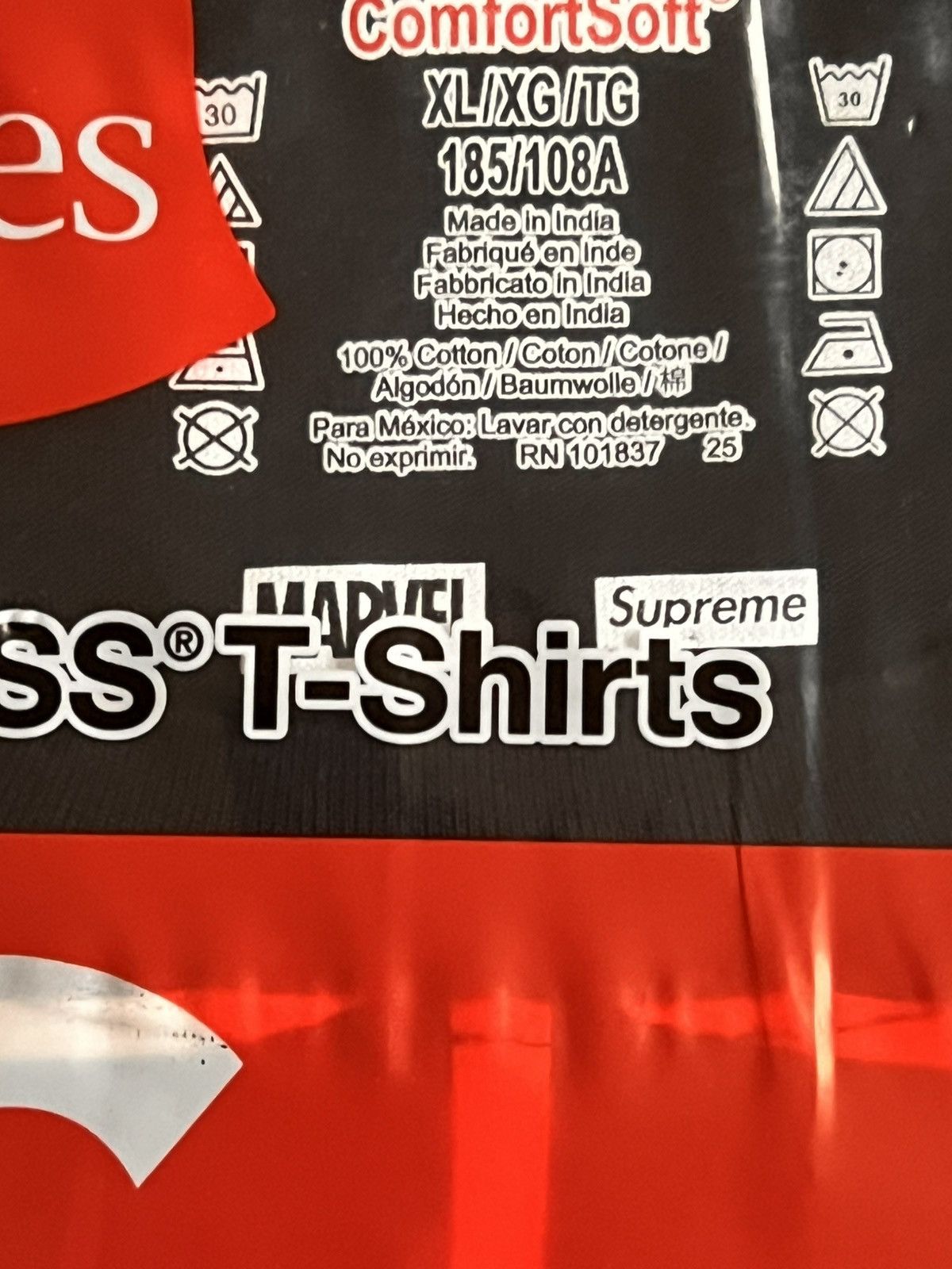 Supreme XL Supreme Marvel Spider-Man Web hanes t-shirt black venom Size US XL / EU 56 / 4 - 5 Thumbnail