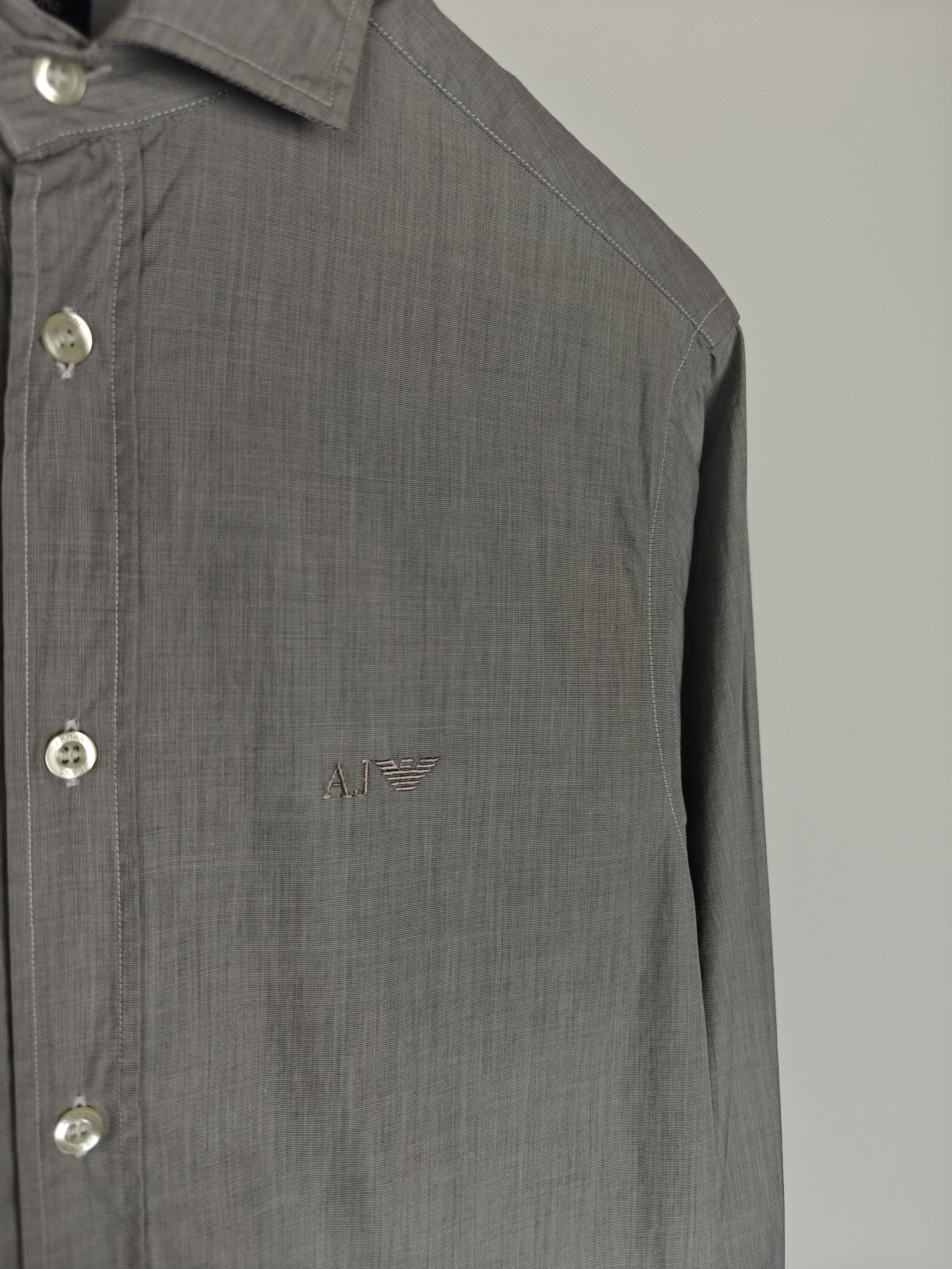 Armani Armani Jeans Shirt Collared Italian Fabric Gray size L Size US L / EU 52-54 / 3 - 4 Thumbnail