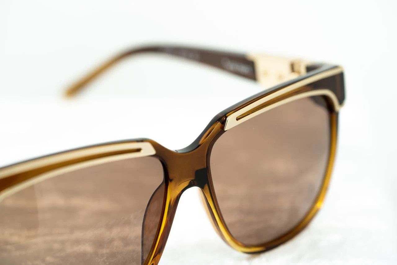 Yohji Yamamoto Yohji Yamamoto Sunglasses Rectangular Brown and Bronze Size ONE SIZE - 9 Thumbnail