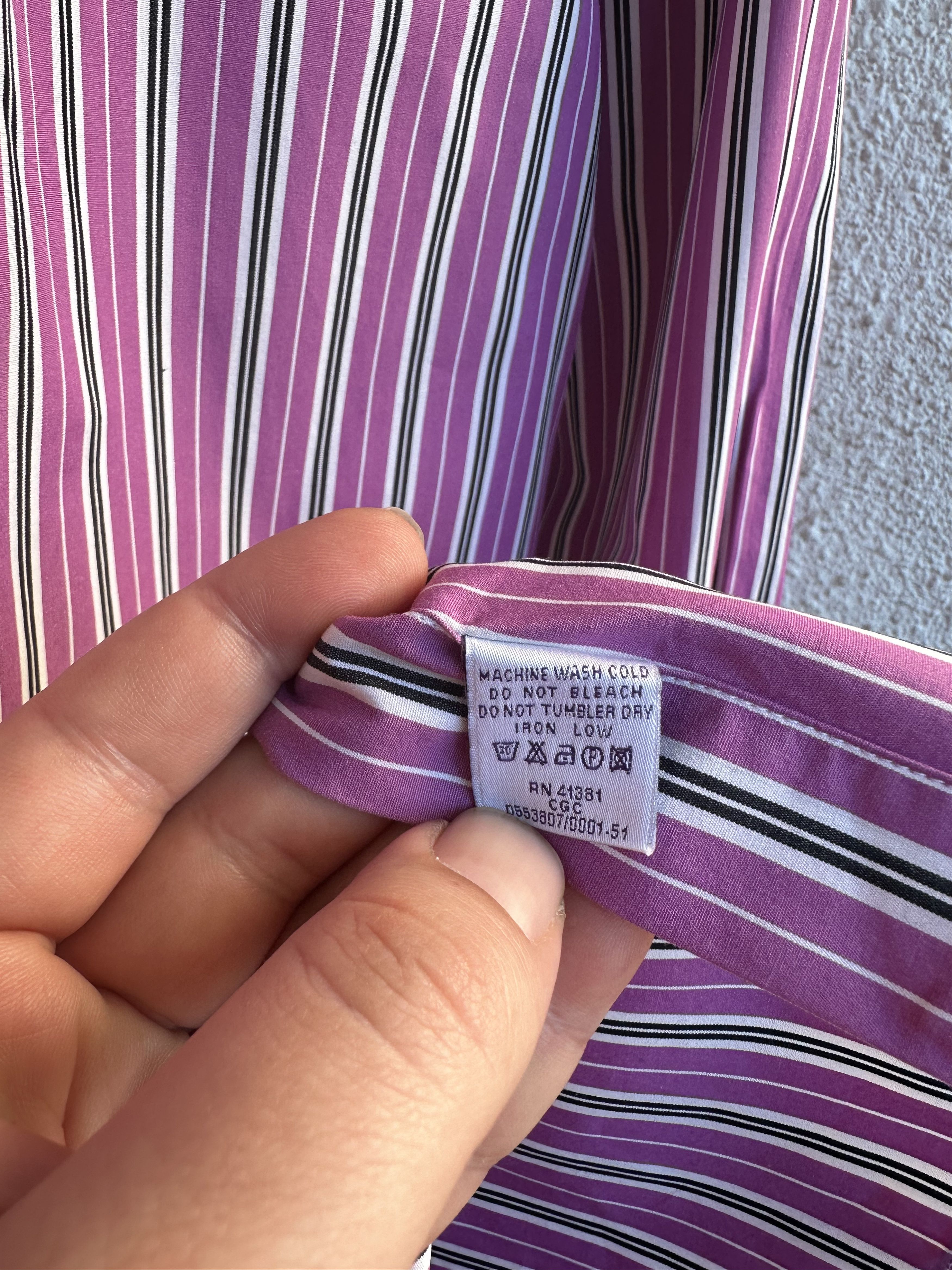 Ralph Lauren Purple Label striped cotton shirt Size US L / EU 52-54 / 3 - 6 Thumbnail