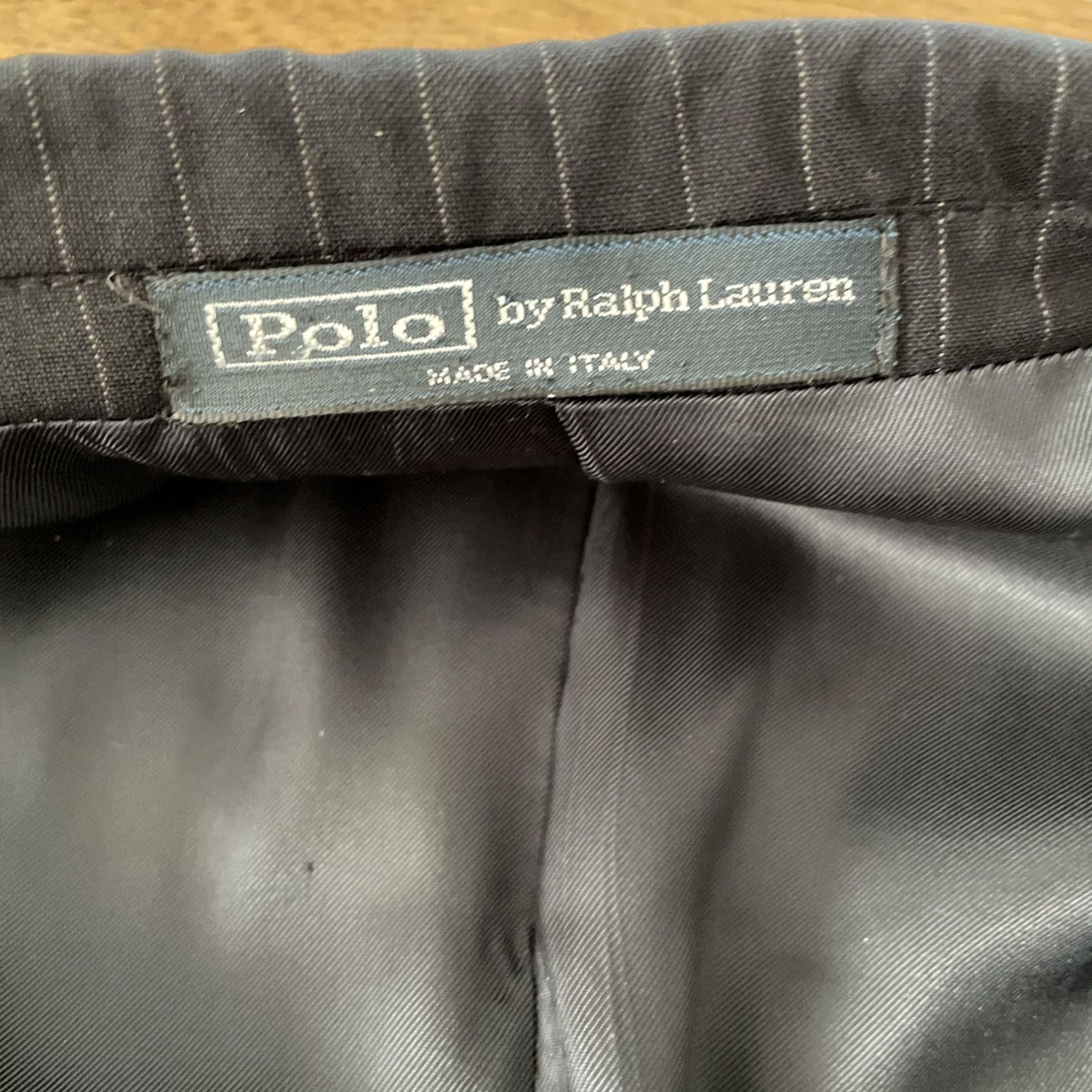 Polo Ralph Lauren Polo Ralph Lauren Blazer Sport Coat Mens 46L Slim Navy Blue Pinstripe Wool 3-Button Notch Lapel Italy St... Size US XXL / EU 58 / 5 - 4 Thumbnail