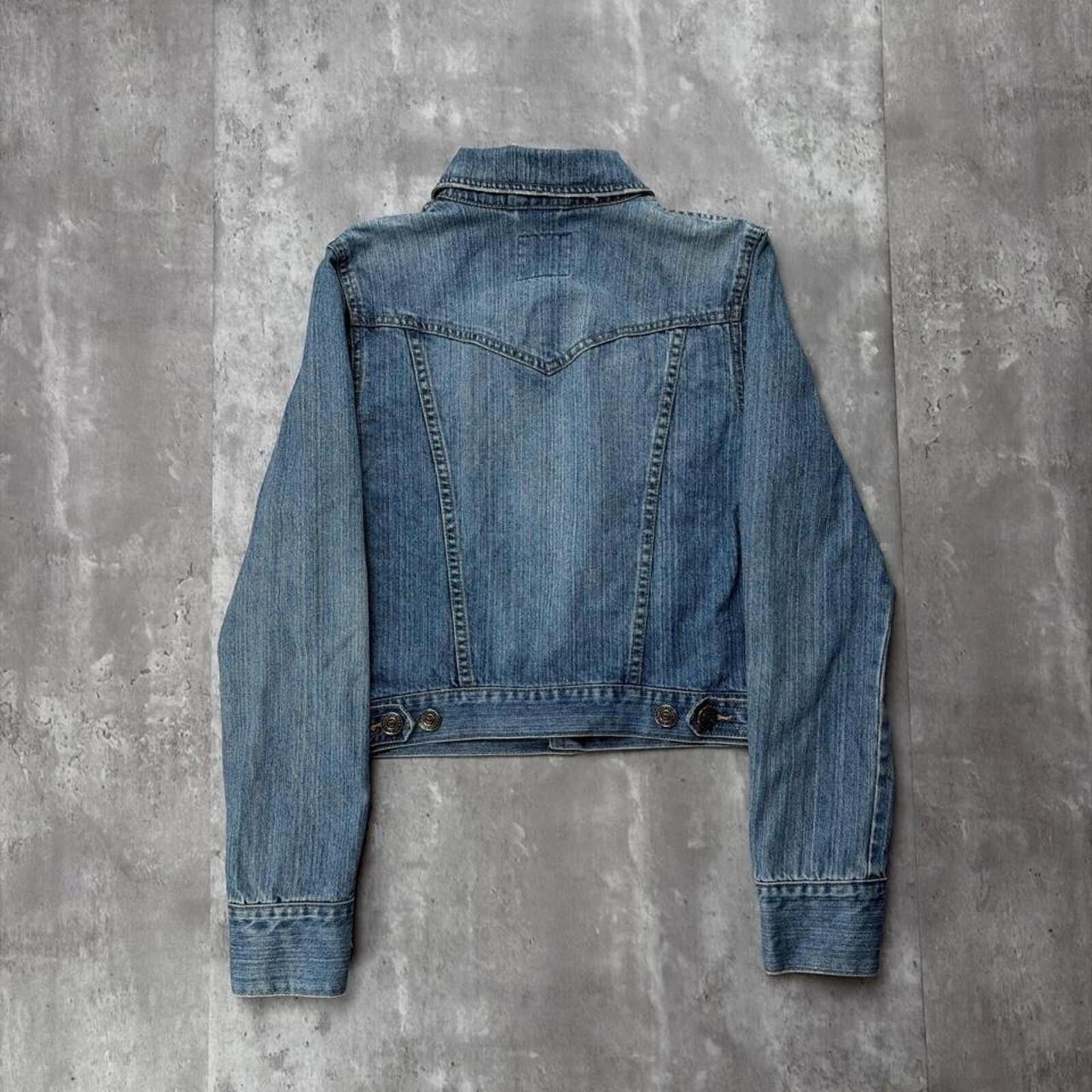 Aeropostale Y2K Blue Aeropostale Grunge Gothic Denim Trucker Jacket Size M / US 6-8 / IT 42-44 - 6 Thumbnail