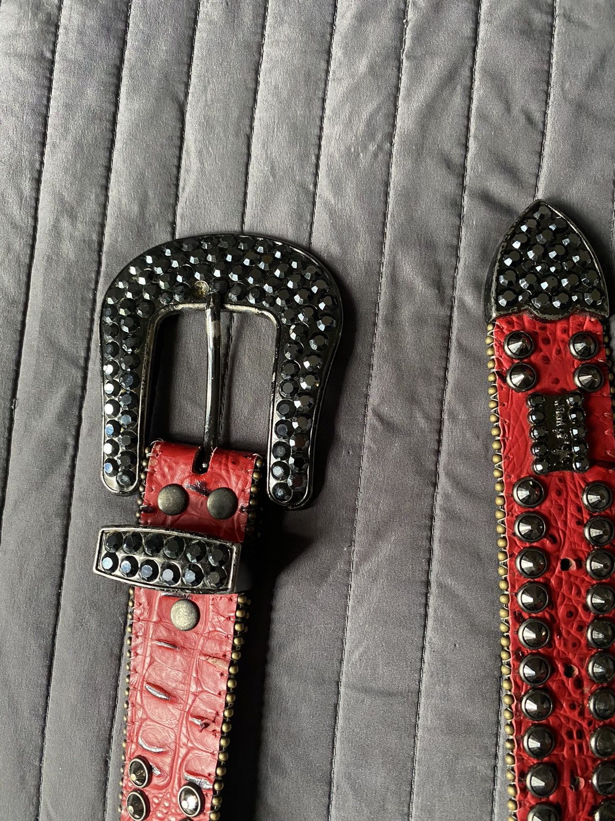 image of B B Simon x Vintage Red Bb Simón Belt 36, Men's