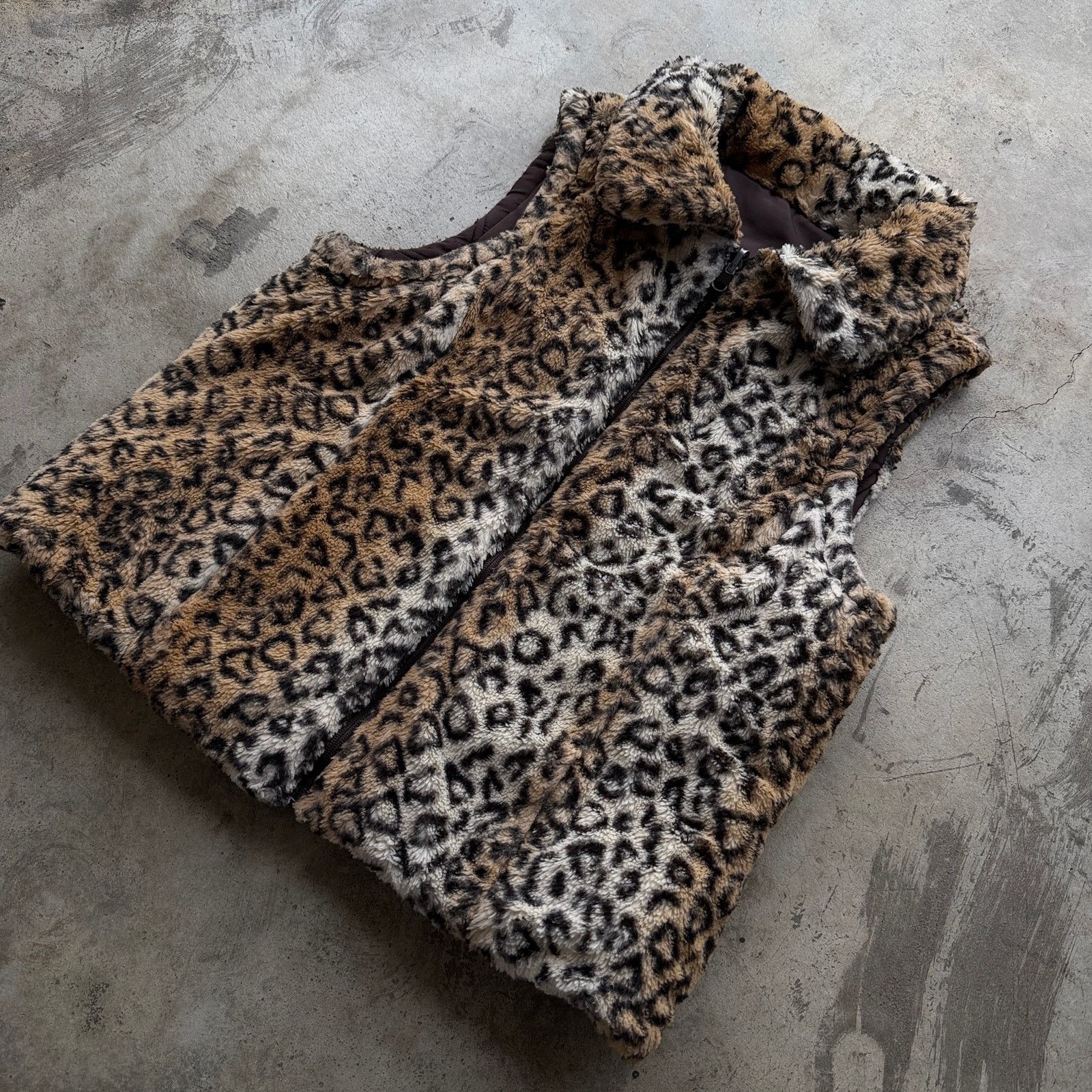 Other Vintage Y2K Leopard Faux Fur Reversible Puffer Vest M Size M / US 6-8 / IT 42-44 - 3 Thumbnail