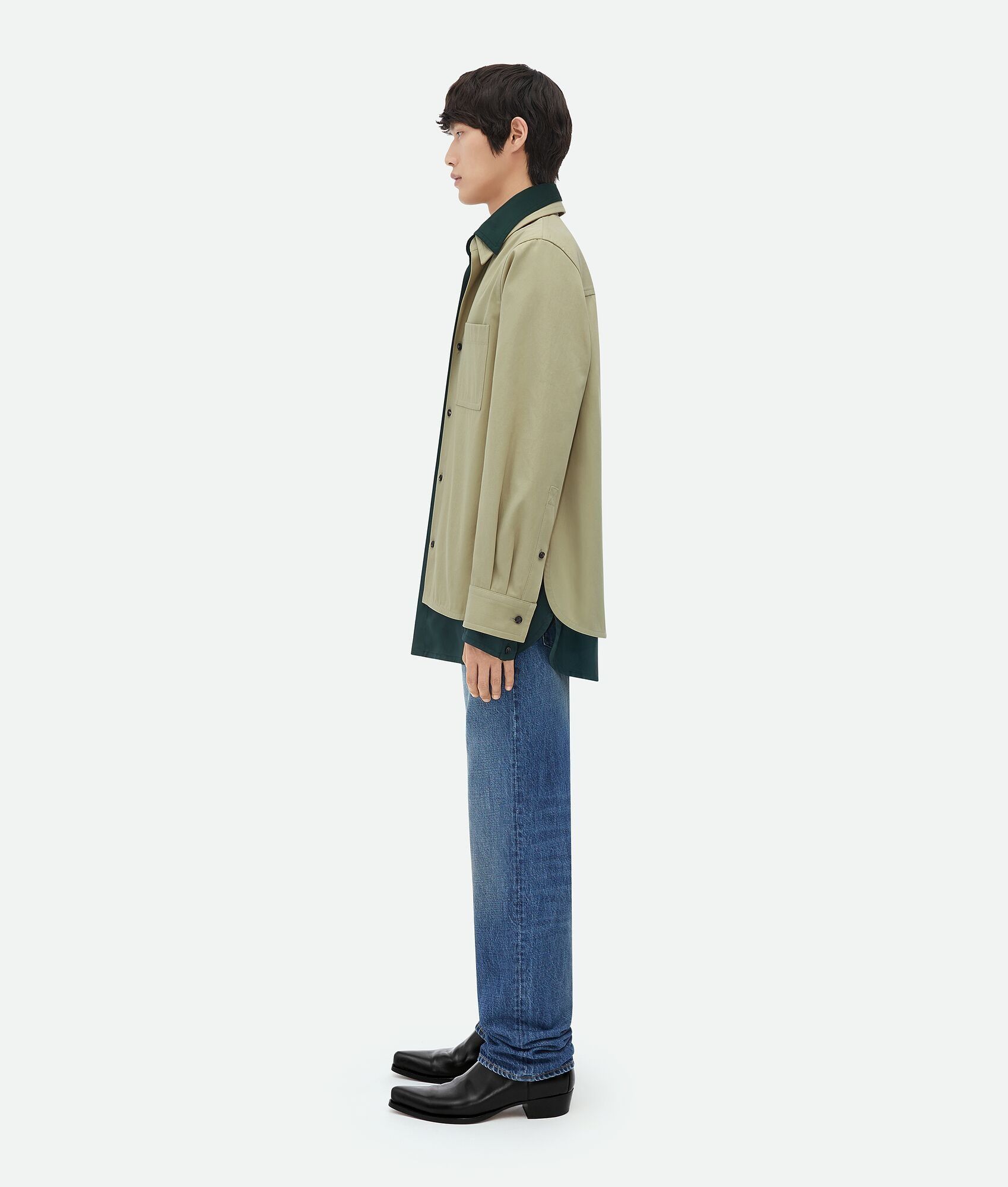 Bottega Veneta o1w1db10825 Relaxed Fit Cotton Twill Double Shirt Size US M / EU 48-50 / 2 - 2 Thumbnail