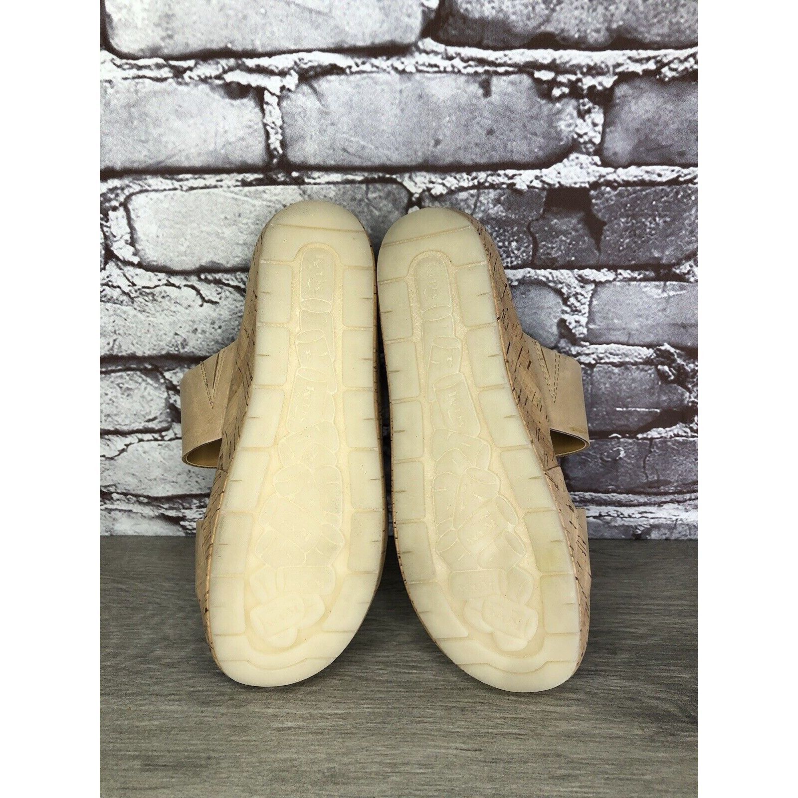Other Korks Nude Leather Slip On Slides Cork Casual Wedge Shoes Wo Size US 9 / IT 39 - 15 Thumbnail