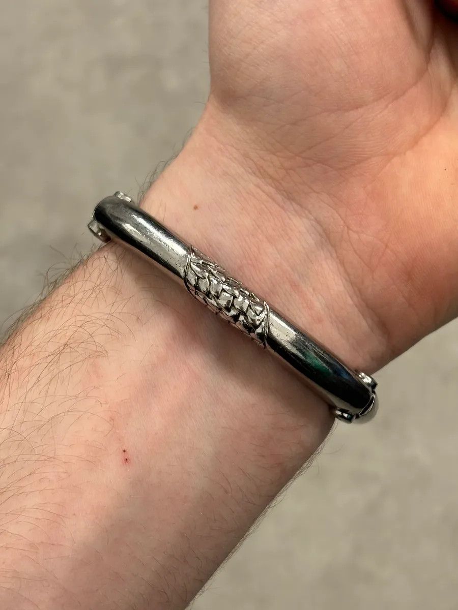 Roberto Cavalli 2010s Cavalli Grey Snake Bracelet with Swarovski Size ONE SIZE - 3 Thumbnail