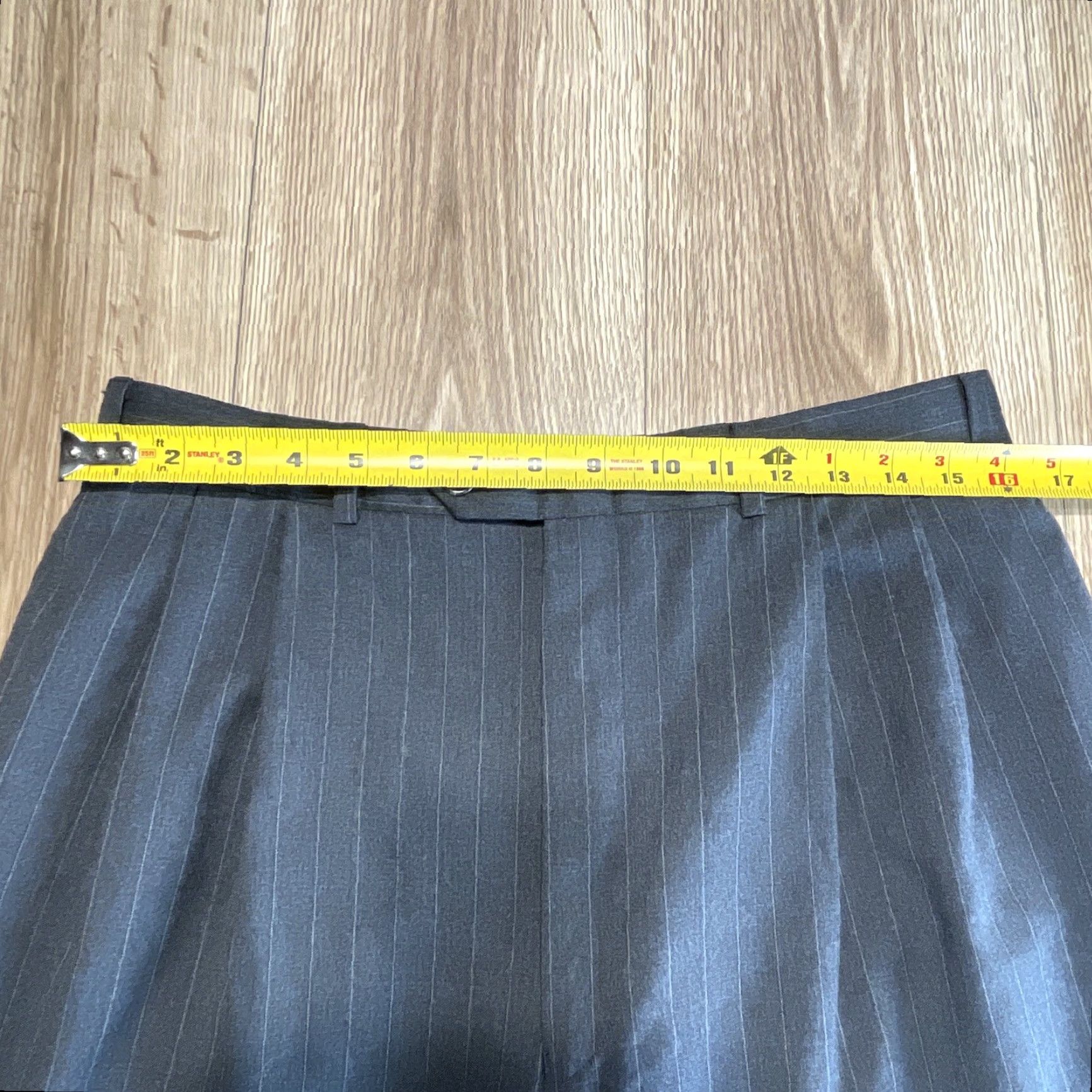 Ralph Lauren VINTAGE Lauren Ralph Lauren Suit Mens 42L Gray Wool Pinstripe 2-Piece Business Wear 36x32 Size 36R - 4 Thumbnail